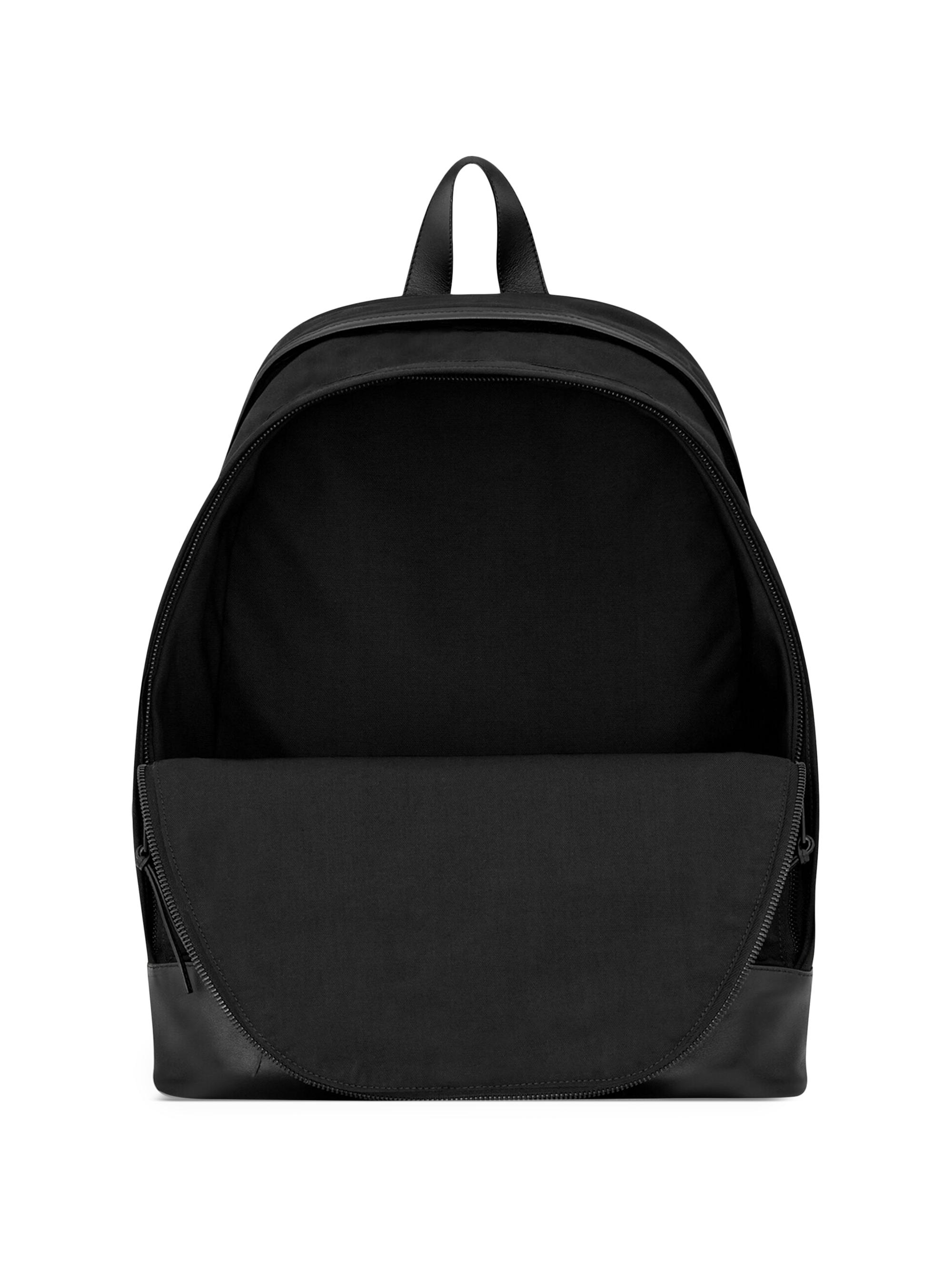 Saint Laurent City Backpack in Nylon Canvas and Leather