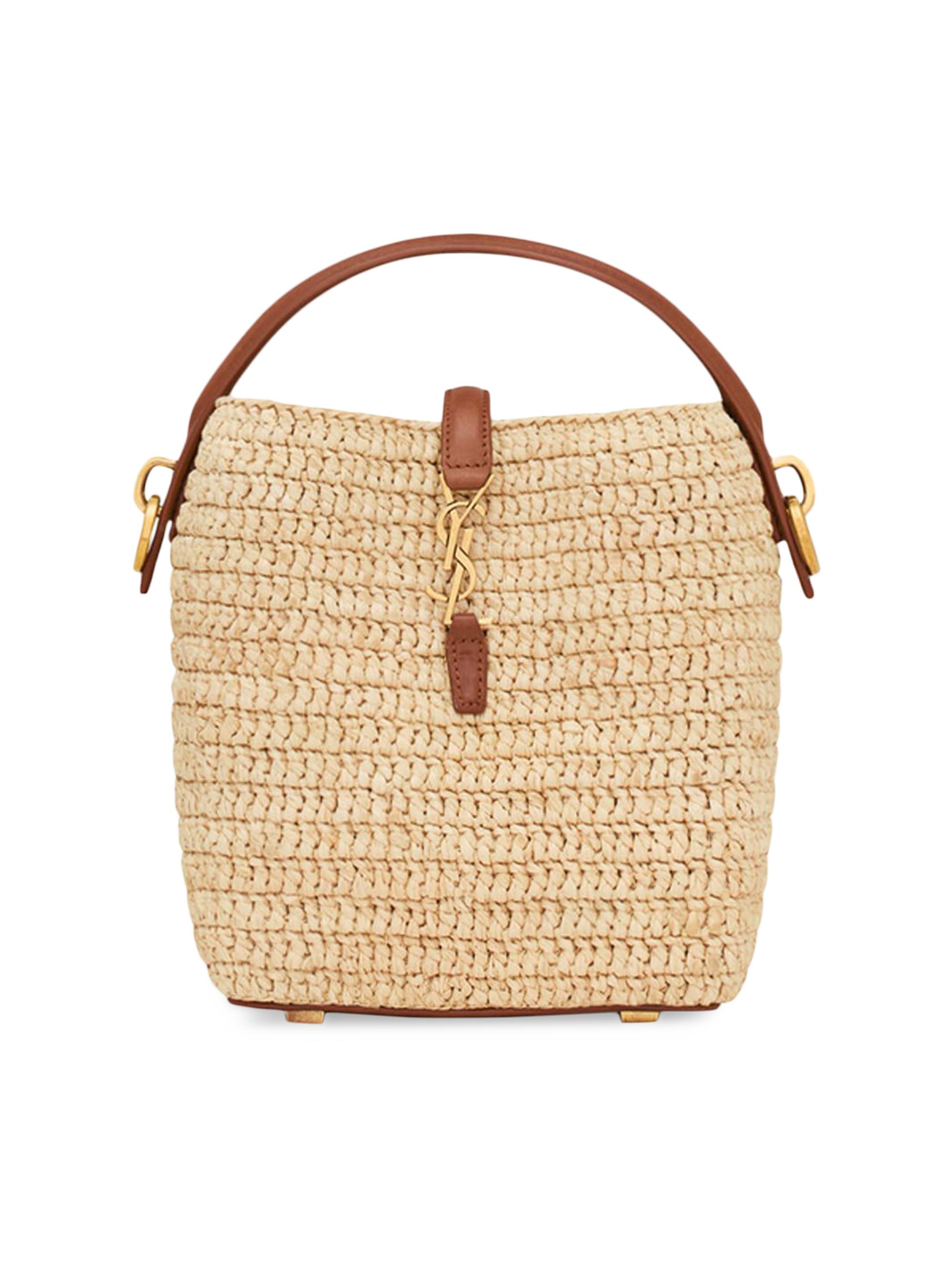 Saint Laurent Women's Le 37 Mini Mini Bag in Raffia - Naturel