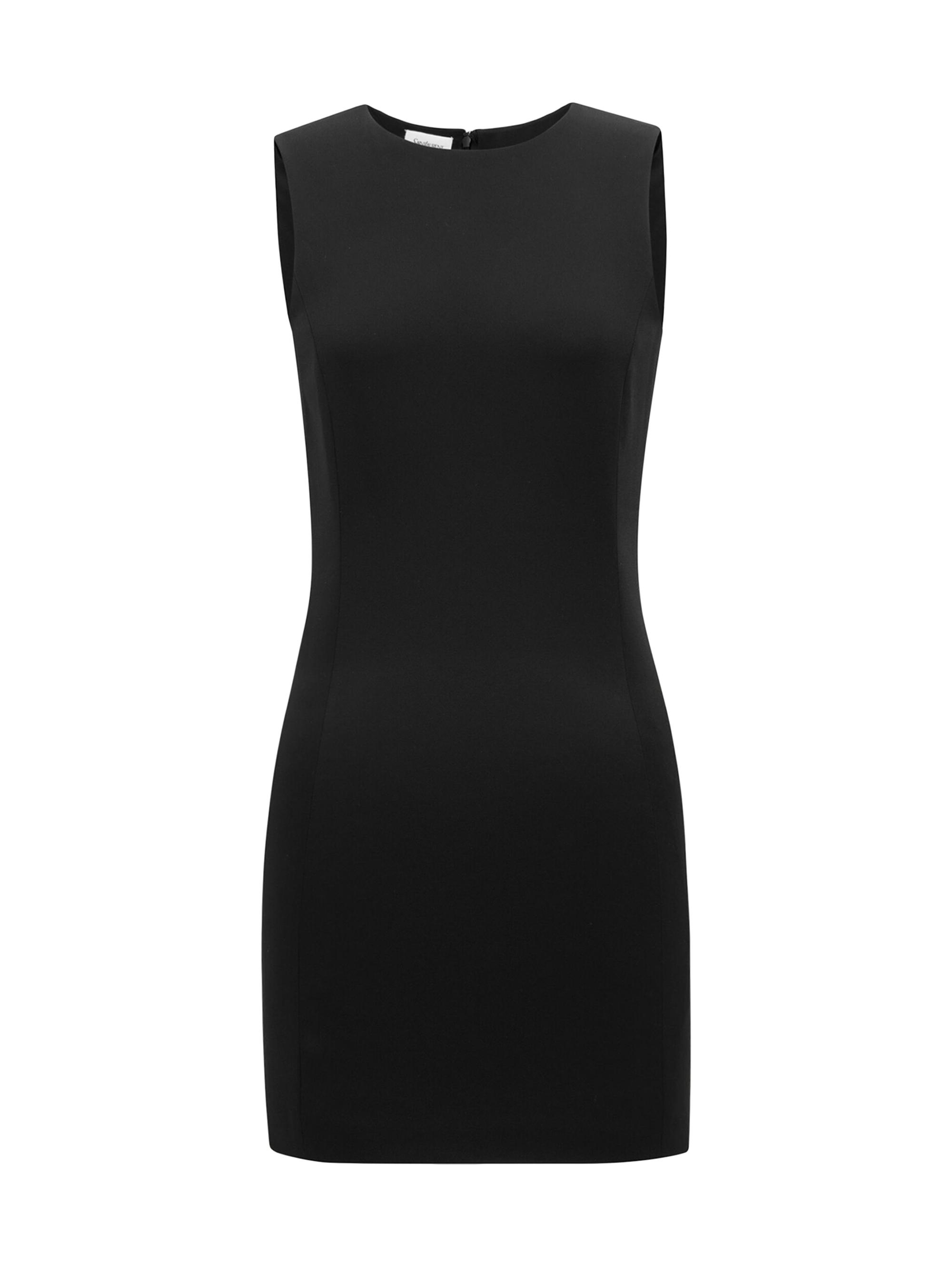 Saint Laurent Women's Shift Dress in Satin Crepe - Noir