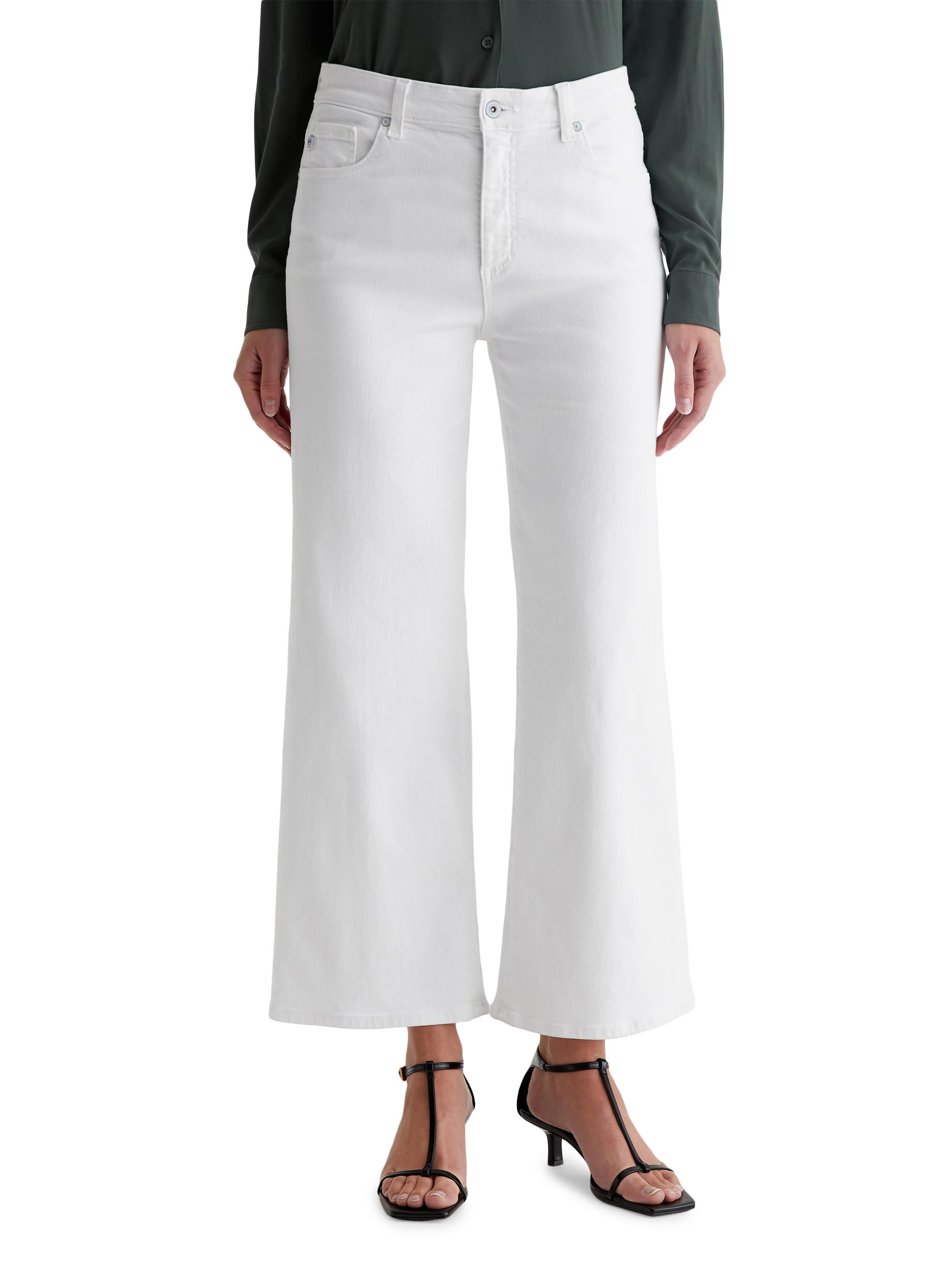 AG Jeans Women's Saige Wide-Leg Crop Pants - Gallery White