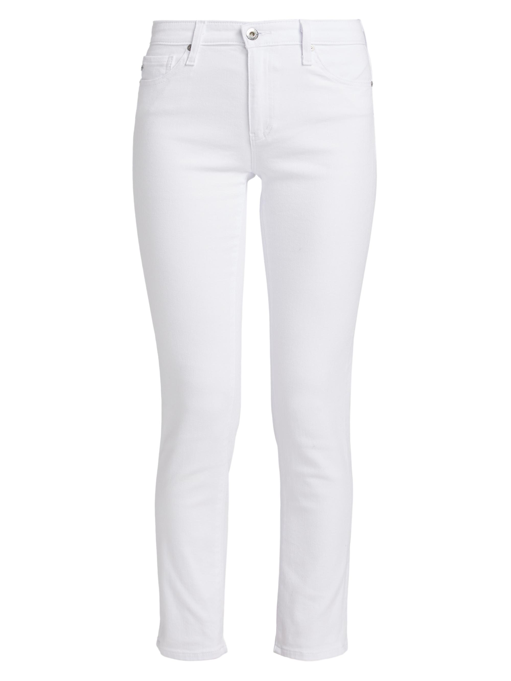 AG Jeans Women's Prima Ankle Low-Rise Jeans - White