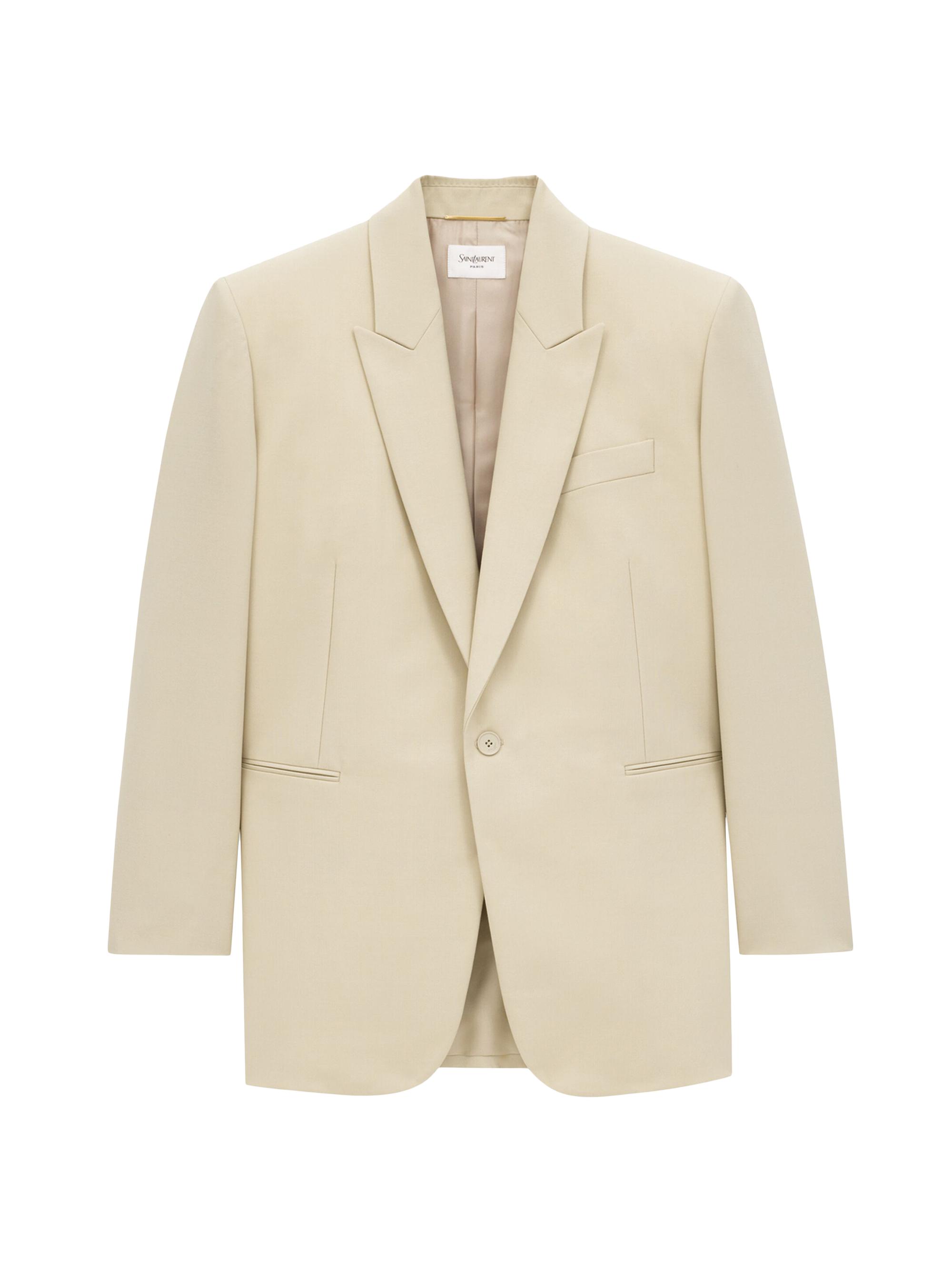 Saint Laurent Women's Jacket in Light Wool - Beige