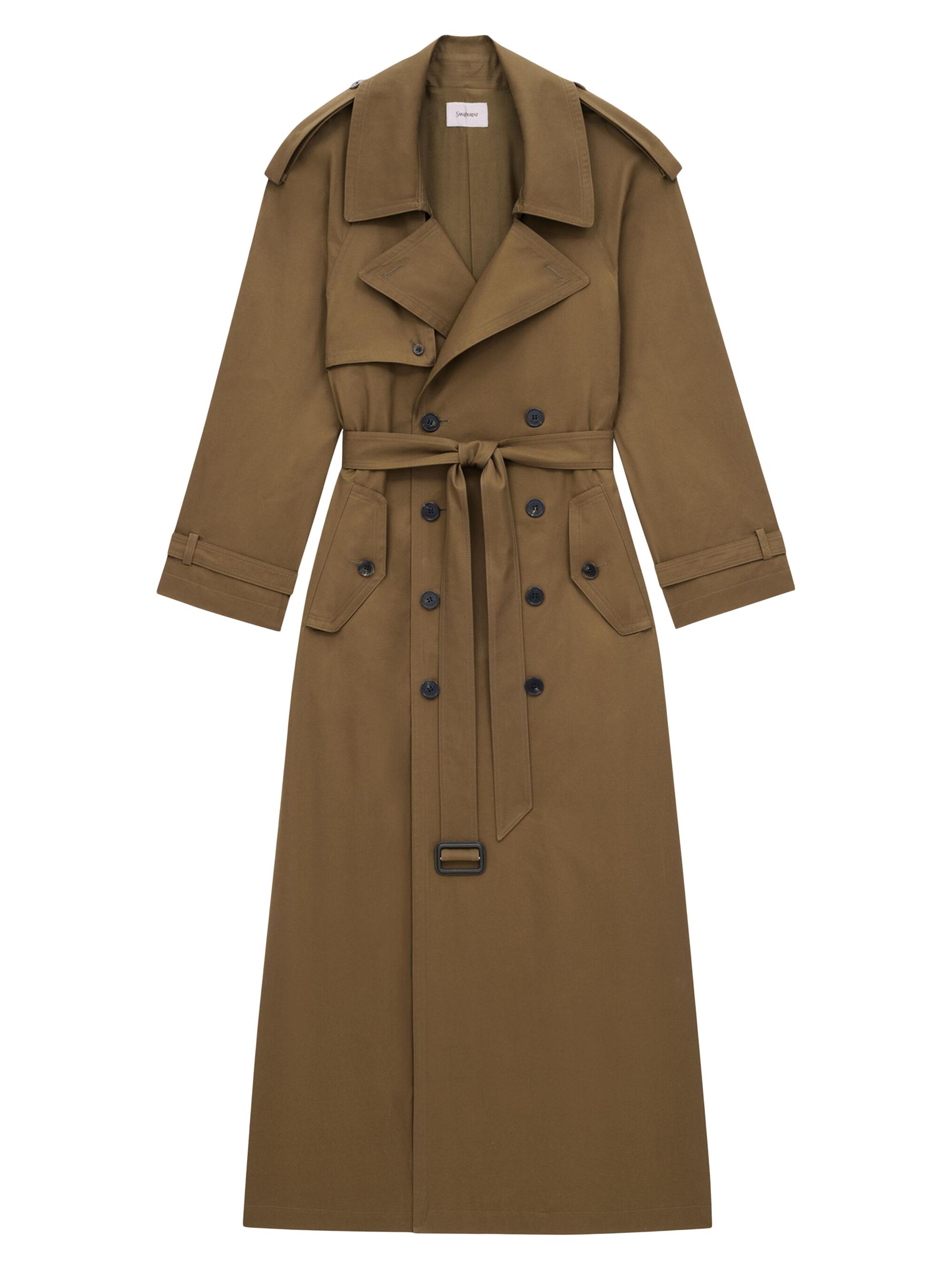 サンローラン コート SAINT LAURENT COAT, size 48 trench coat in serge in Black | Saint Laurent | YSL EN-US