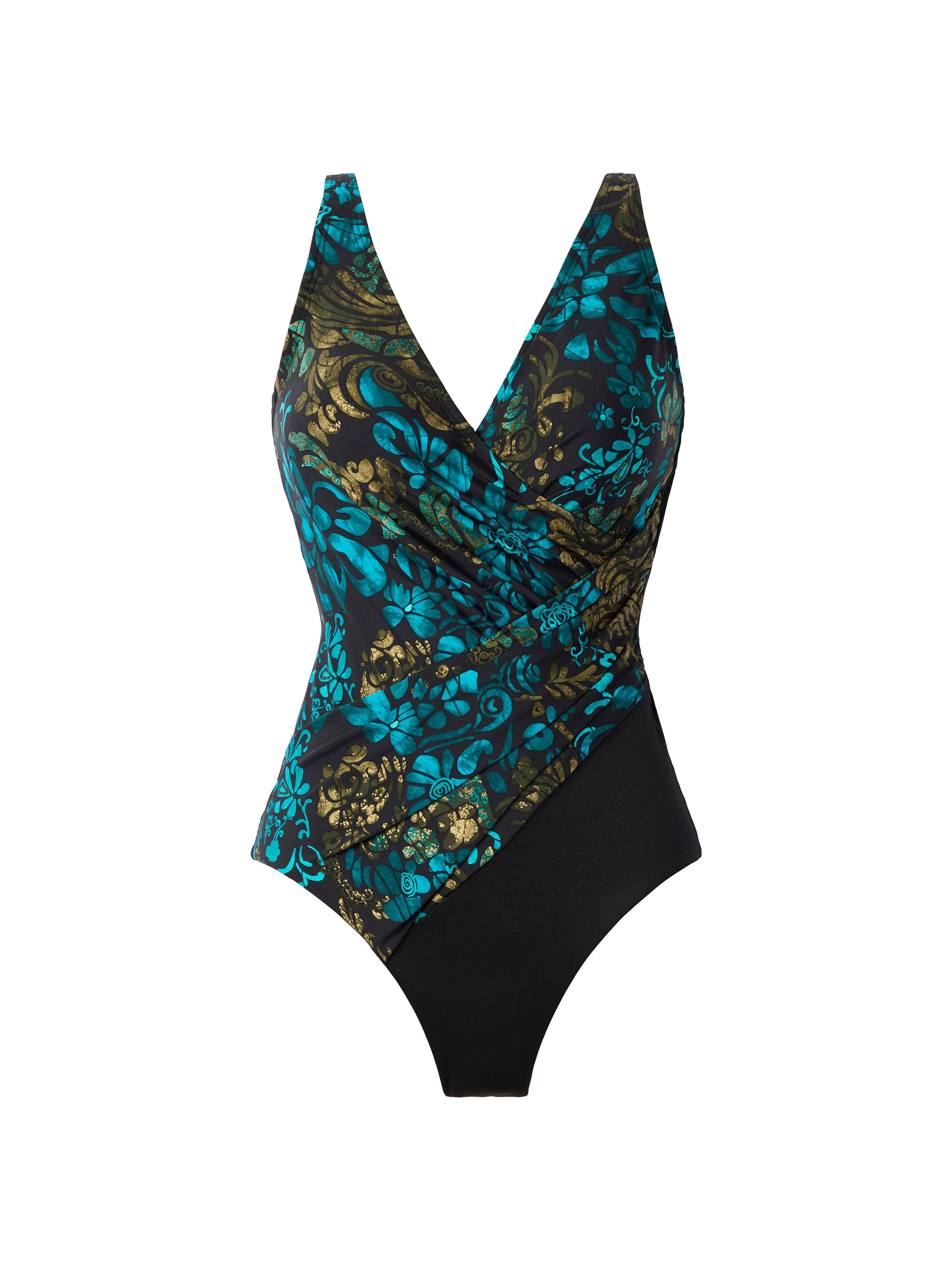Miraclesuit Swim Women's Flor De Mar Oceanus One-Piece Swimsuit - Black Multi