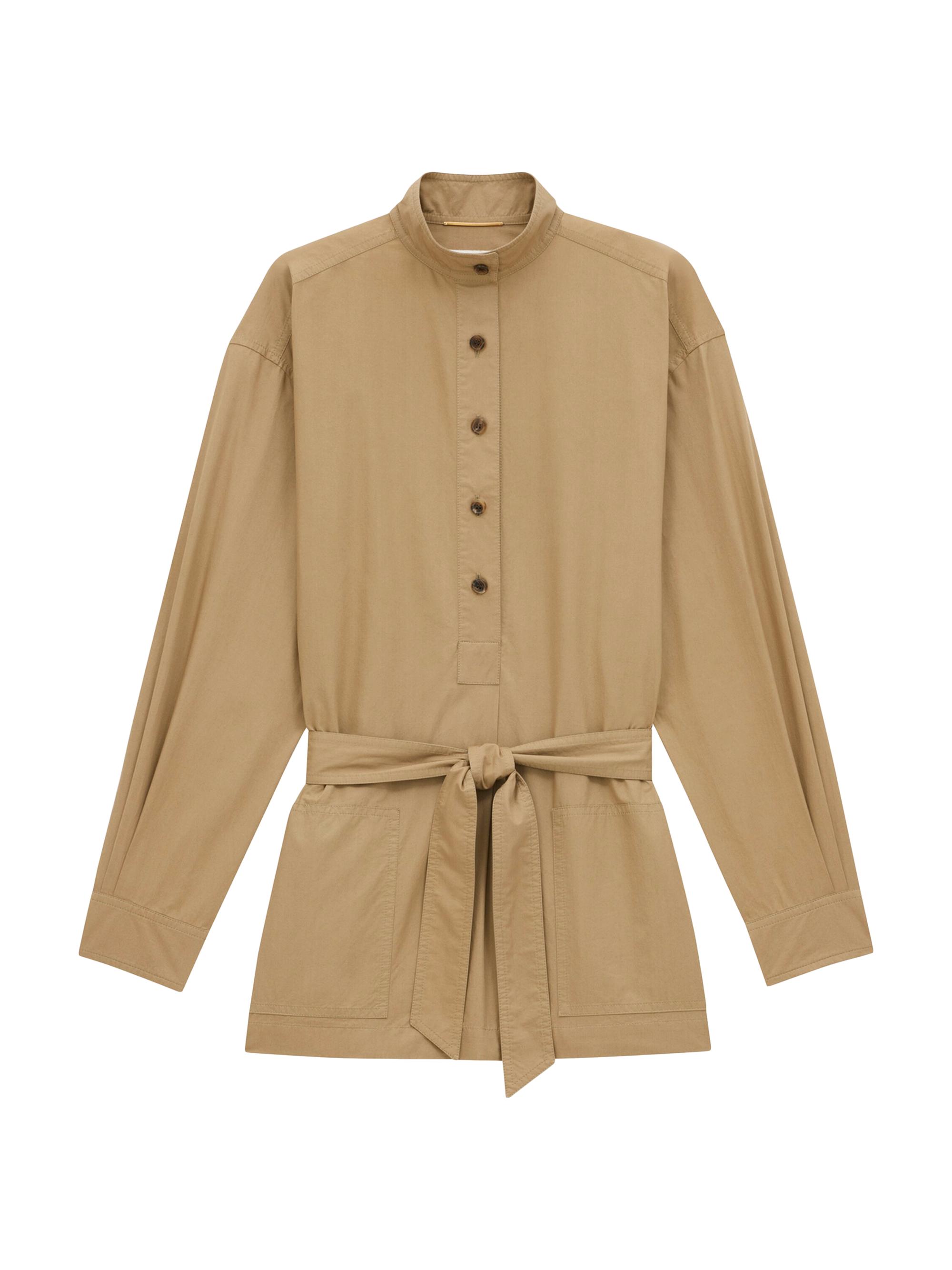 Saint Laurent Women's Tunic in Cotton Serge - Beige Fonce