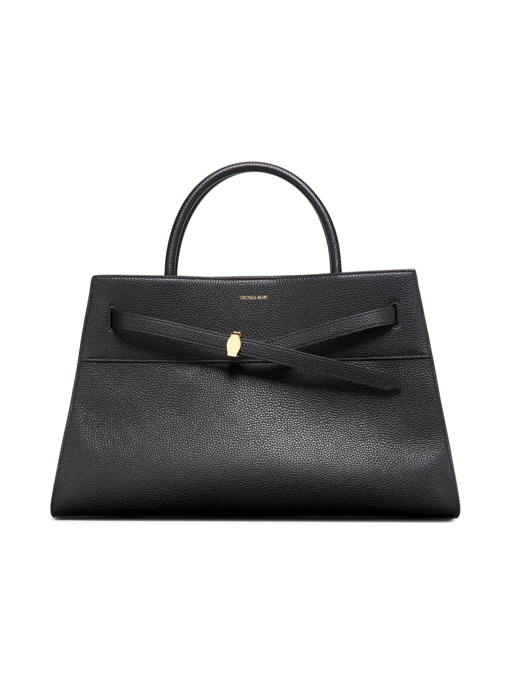 Veronica Beard Women's  Dash Leather Top Handle Bag - Black