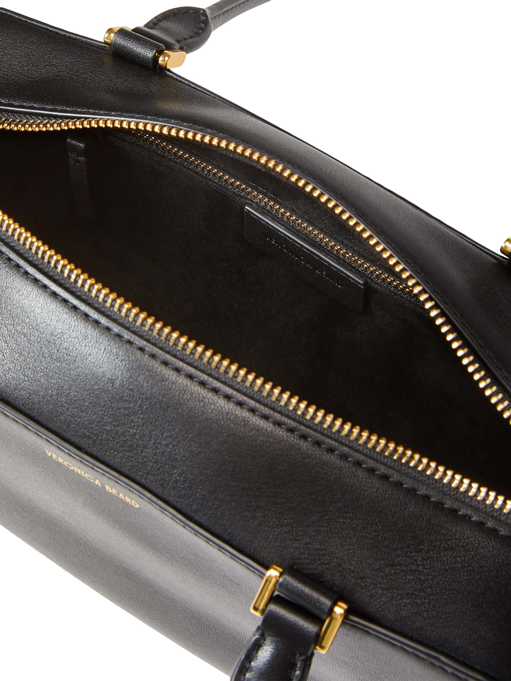 Veronica Beard Suede Boxy Shoulder Bag in Acorn