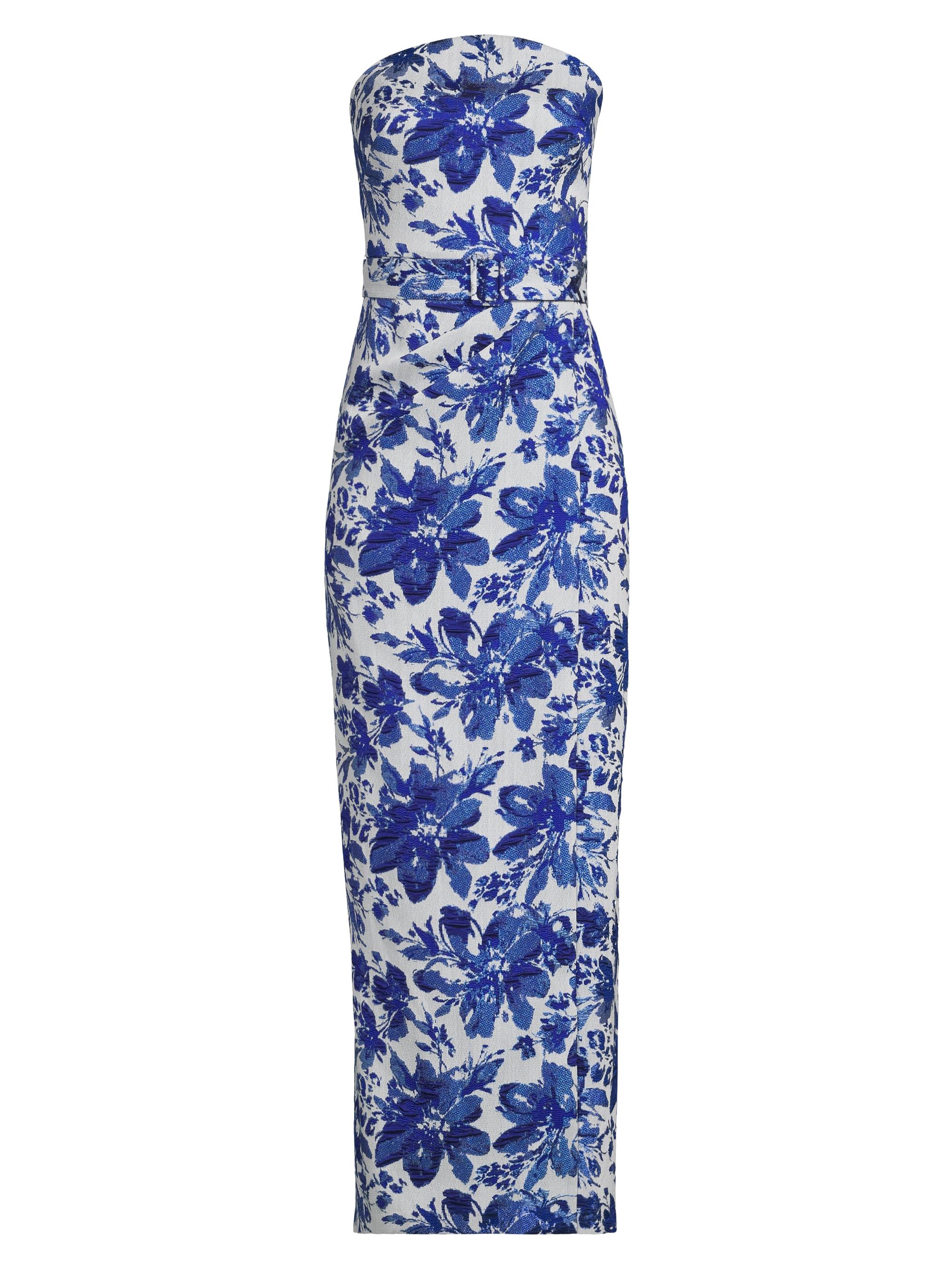 Aidan Mattox Women's Floral Bandeau Maxi Dress - Rich Royal