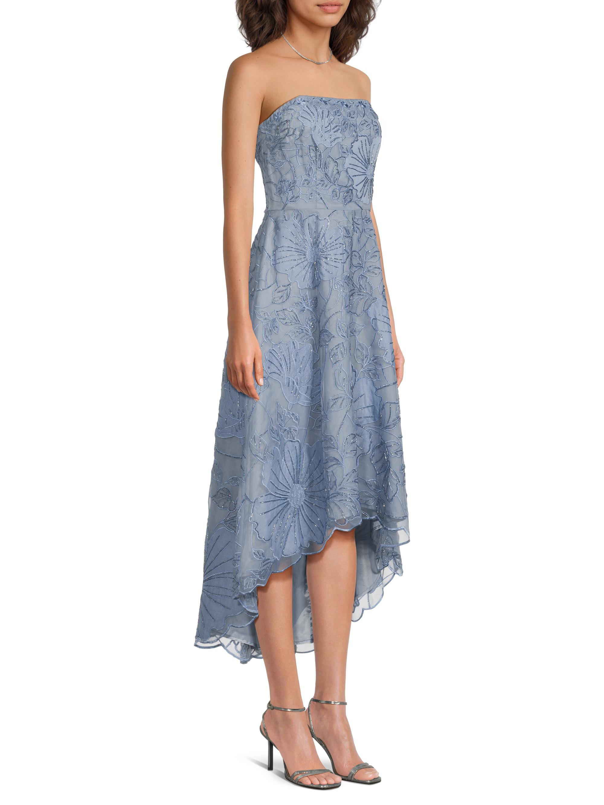Aidan Mattox Floral Embellished Bandeau A-Line Midi-Dress | Saks Fifth  Avenue