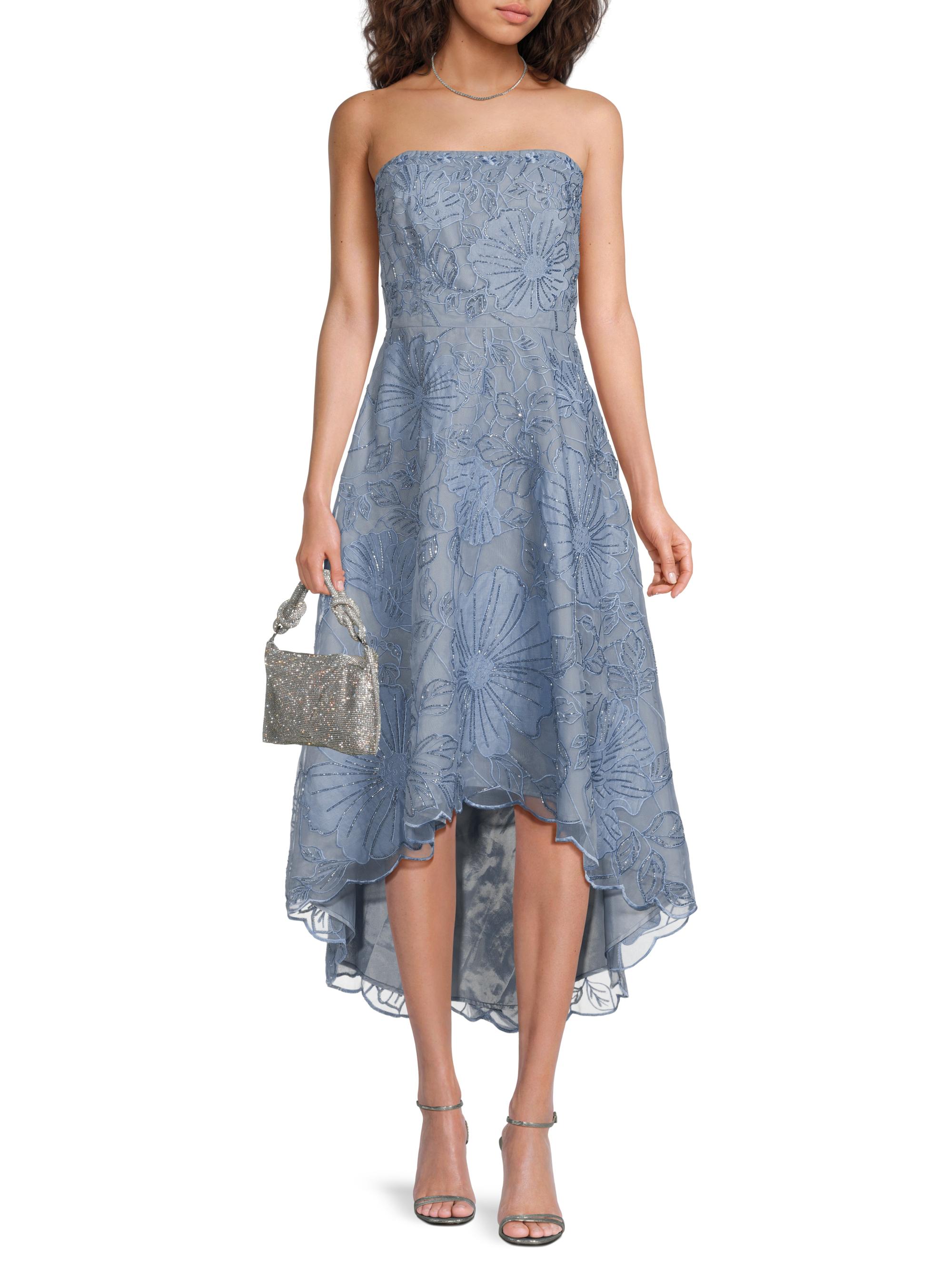 Aidan Mattox Floral Embellished Bandeau A-Line Midi-Dress | Saks Fifth  Avenue