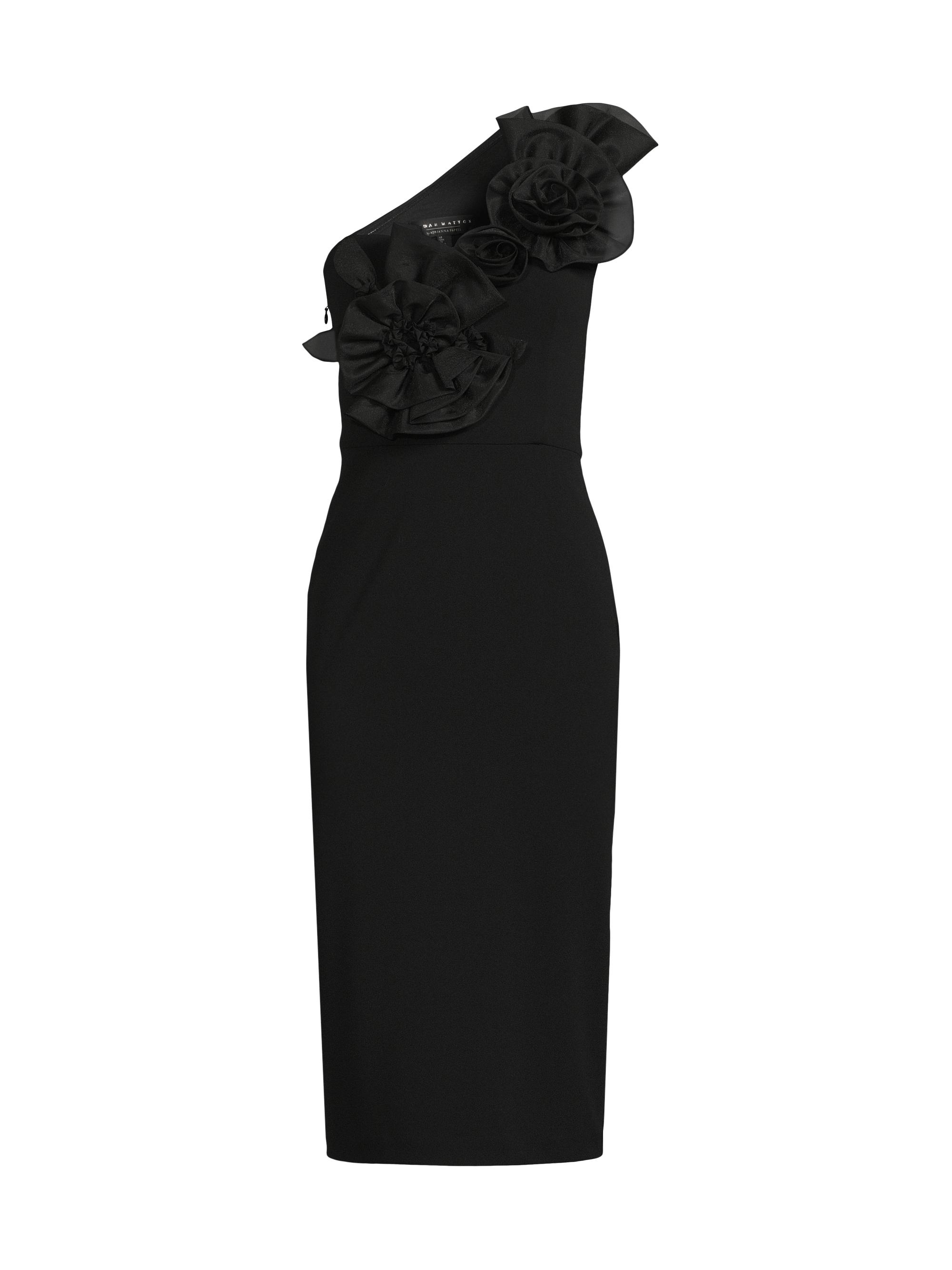 AIDAN MATTOX 黒ワンショルマーメイドロングドレス AIDAN MATTOX 黒ワンショルマーメイドロングドレス