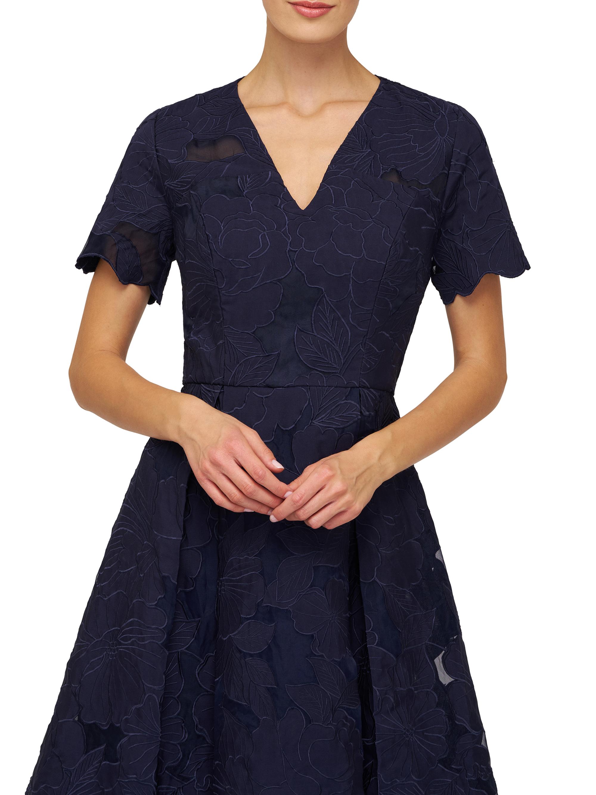 Kay Unger Women's Luna Midi Dress - Blue - Size 2