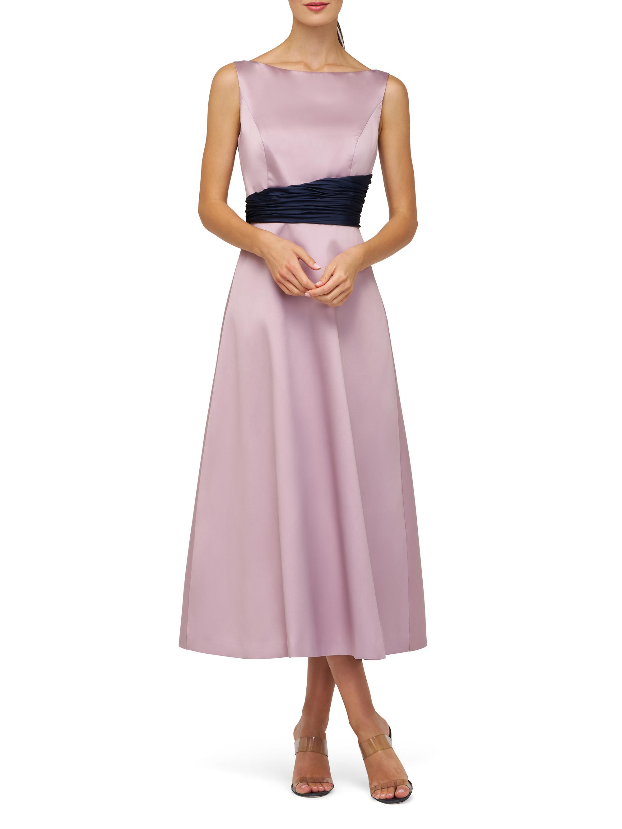 Kay Unger Gemma Satin Tea-Length Dress | Saks Fifth Avenue