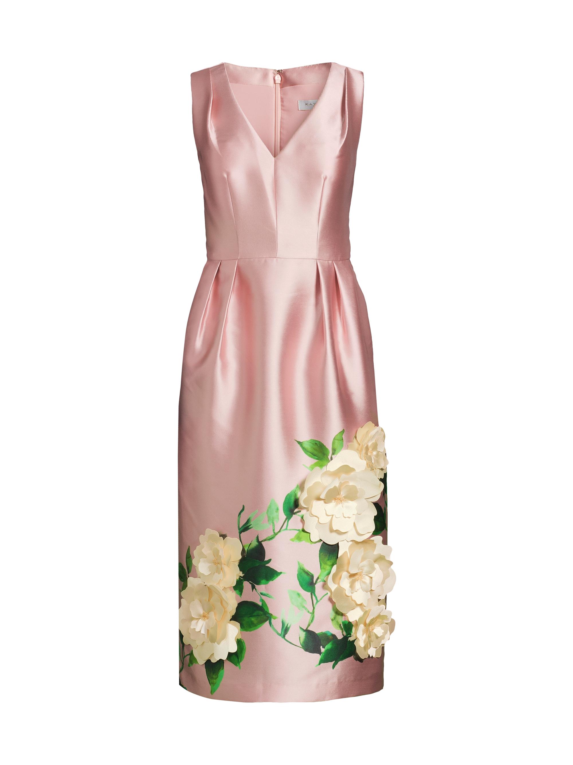 Kay Unger Women's Briella Floral Midi-Dress - Soft Blush