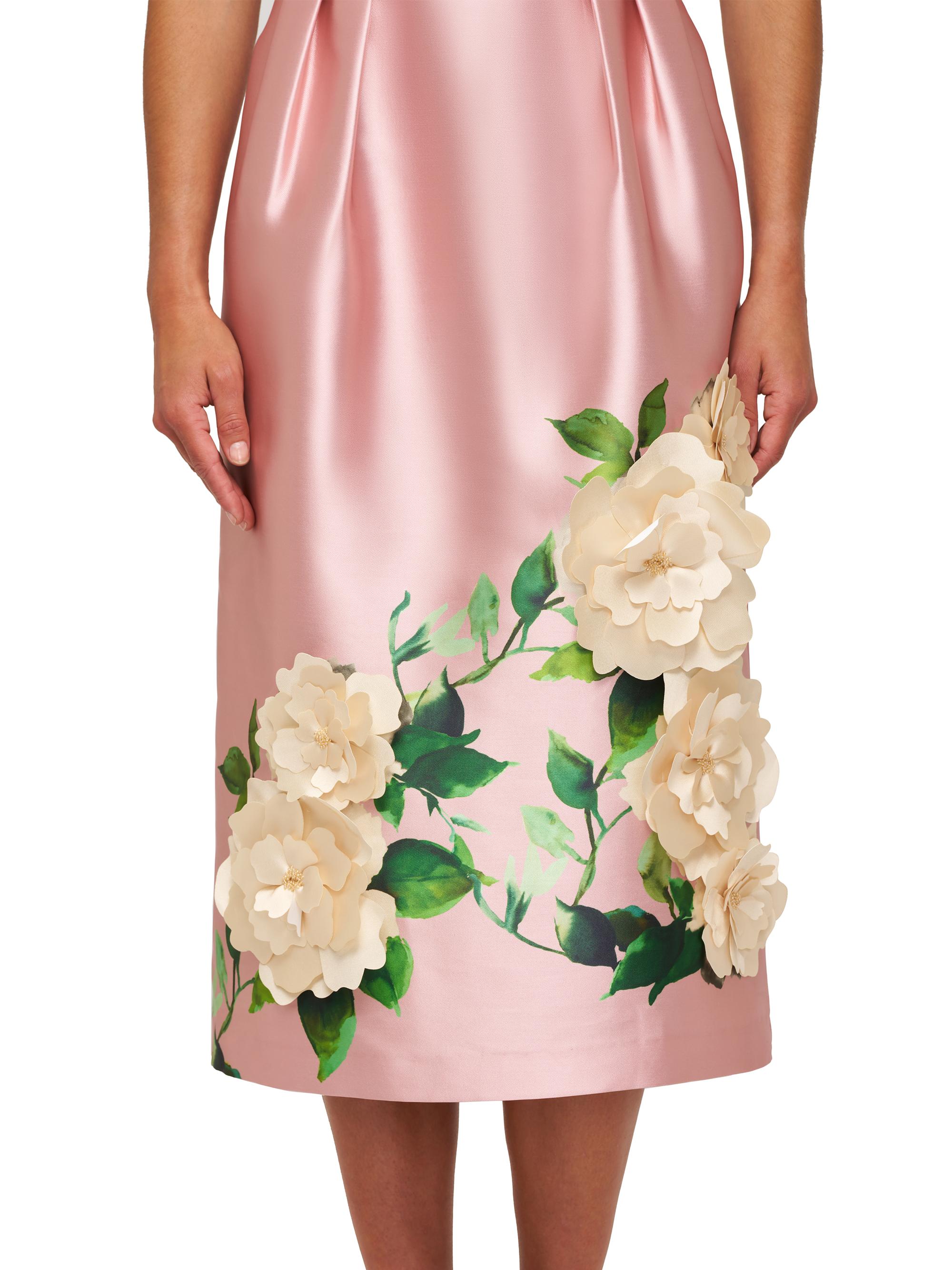 Kay Unger Briella Sleeveless Mikado Midi Dress in Soft Blush at Nordstrom, Size 2