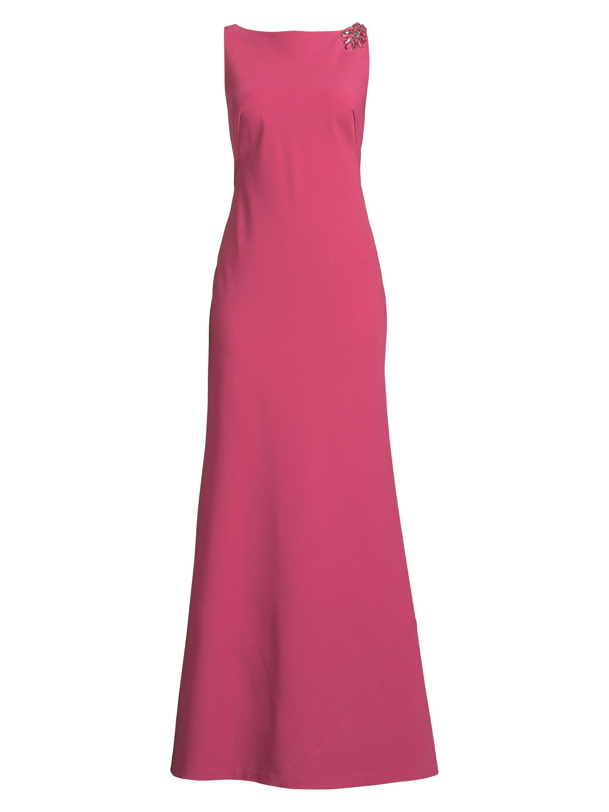 Kay Unger Women's Pippa Crepe Cowlback Gown - Berry Sorbet