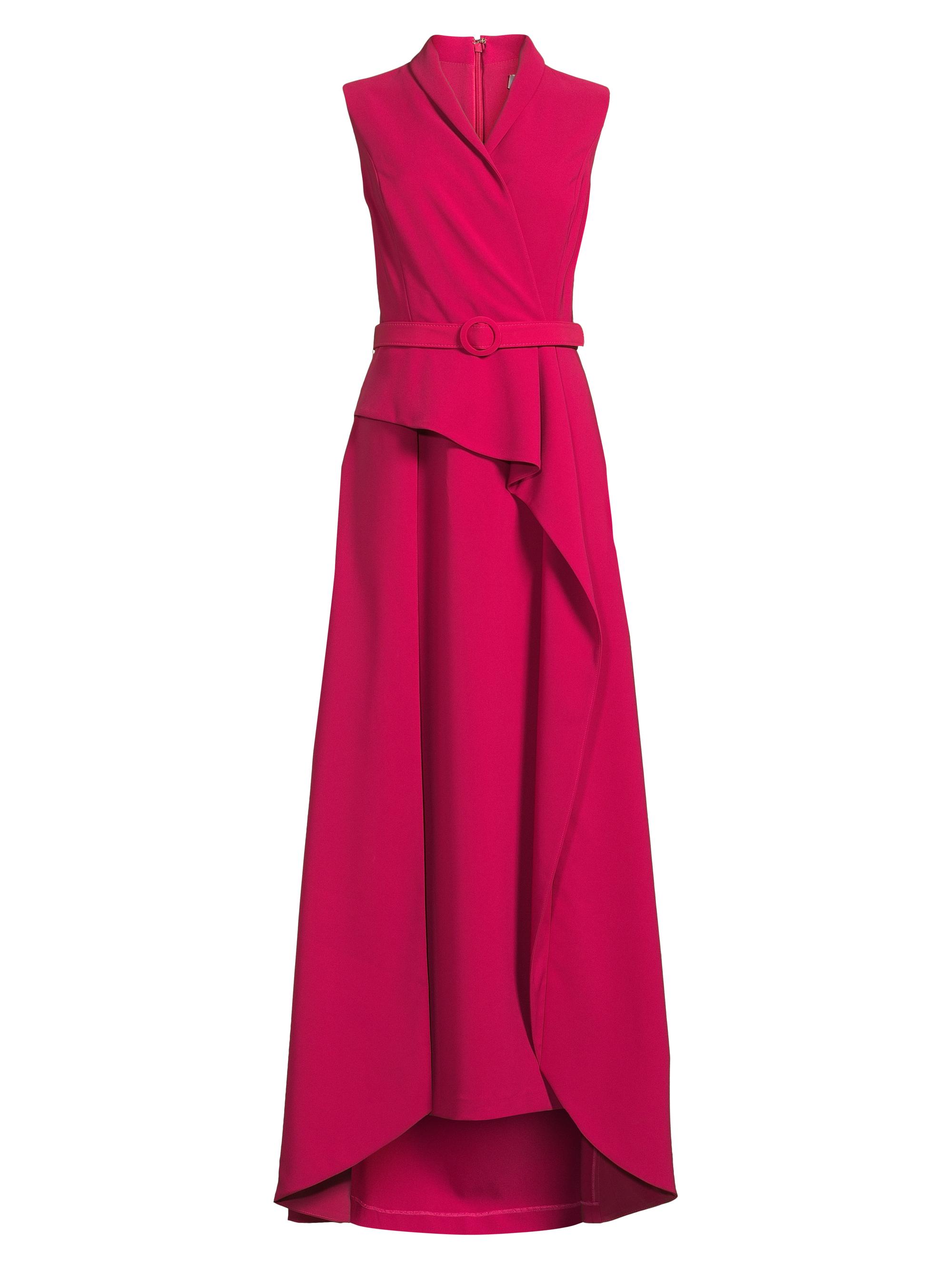 Kay Unger Women's Felicia Walk-Thru Sleeveless Gown - Bright Rose