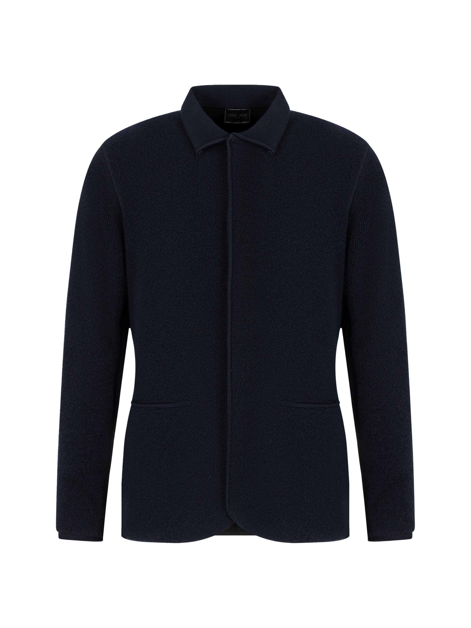 Giorgio Armani Men's Patch Pocket Cashmere-Blend Jacket - Blue