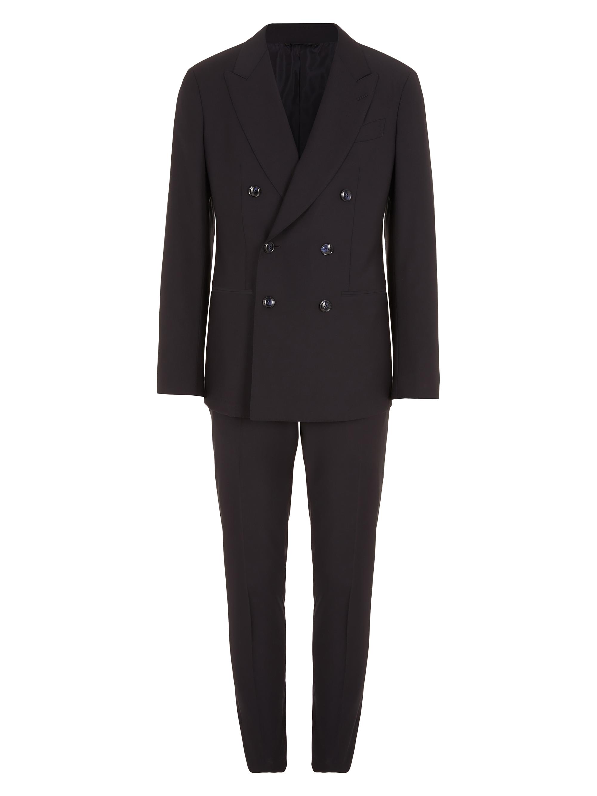 Giorgio Armani Men's Peak Label Wool Double-Breasted Suit - Blue