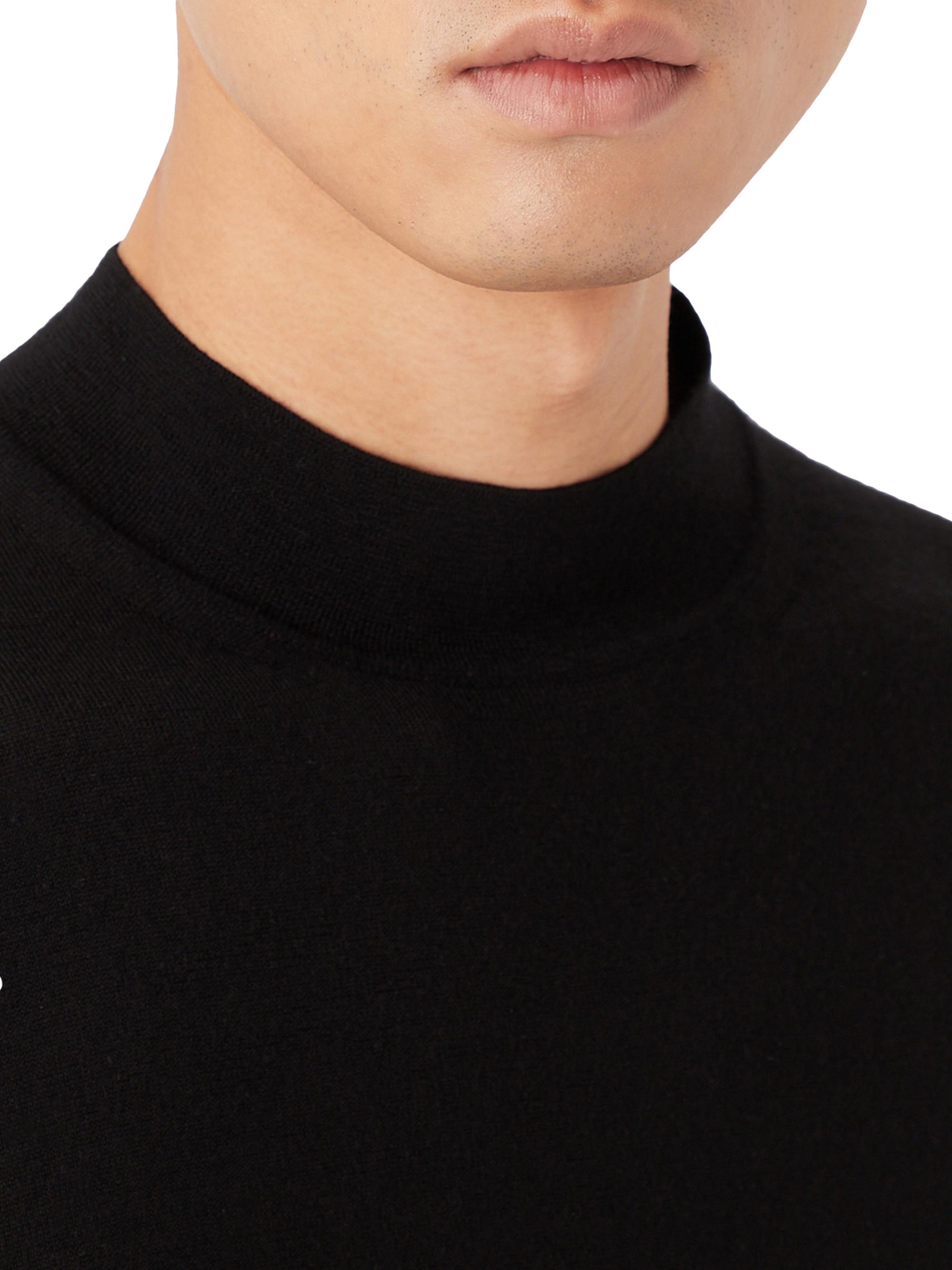 Giorgio Armani Black Cashmere Mock Neck Jumper | Saks Fifth Avenue