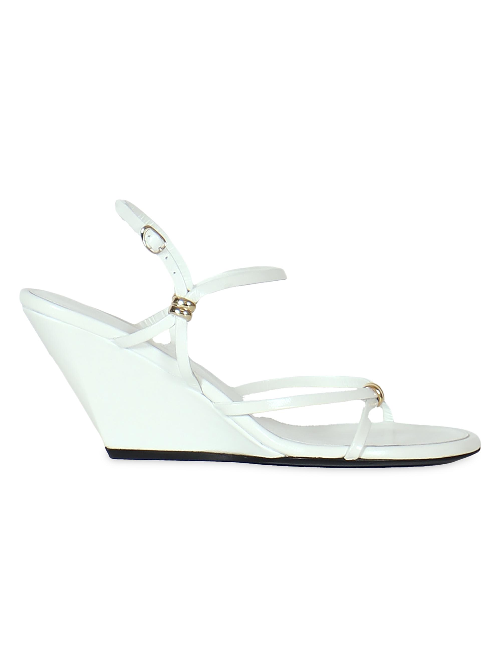 Proenza Schouler Women's Coil 60MM Leather Sandals - White