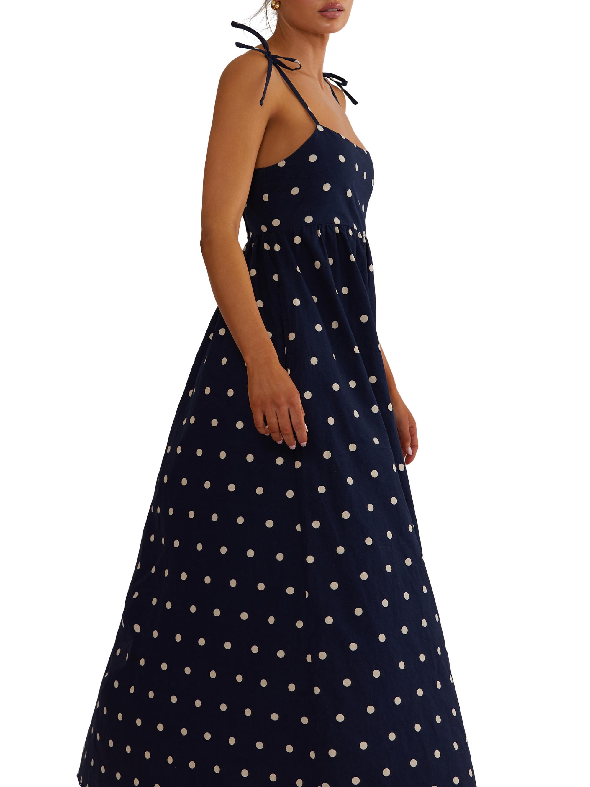 chinese dress ladies Jana Polka Dot Ruffle Maxi Dress main image 0