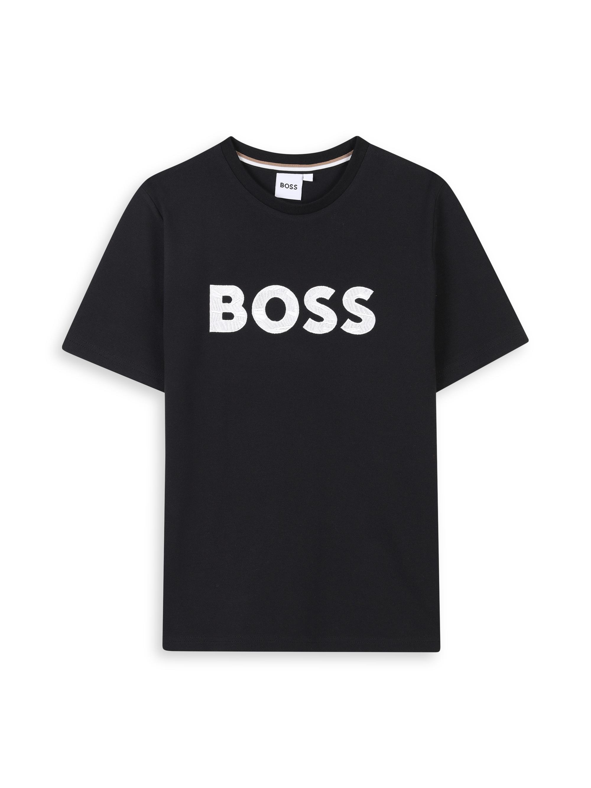 BOSS Little Boy's & Boy's Logo Crewneck T-Shirt - Black
