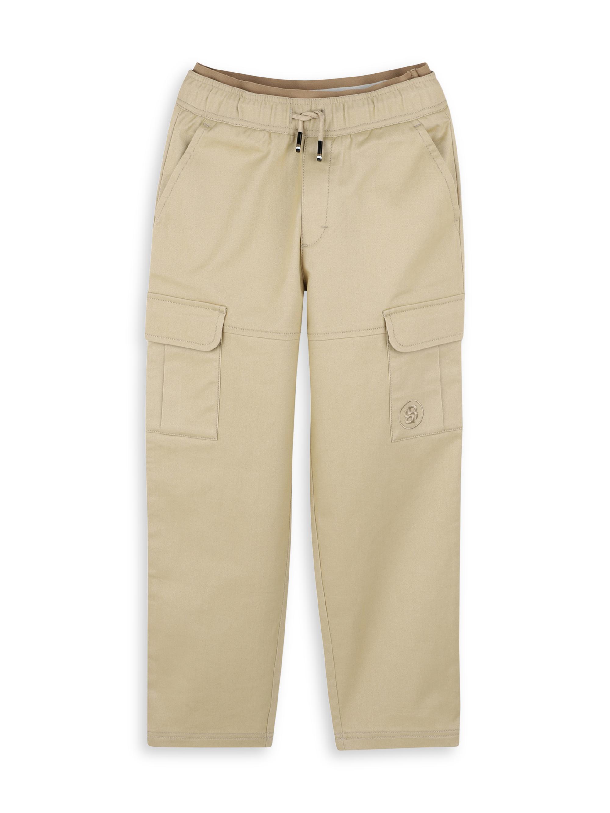 BOSS Little Boy's & Boy's Straight-Leg Cargo Trousers - Stone