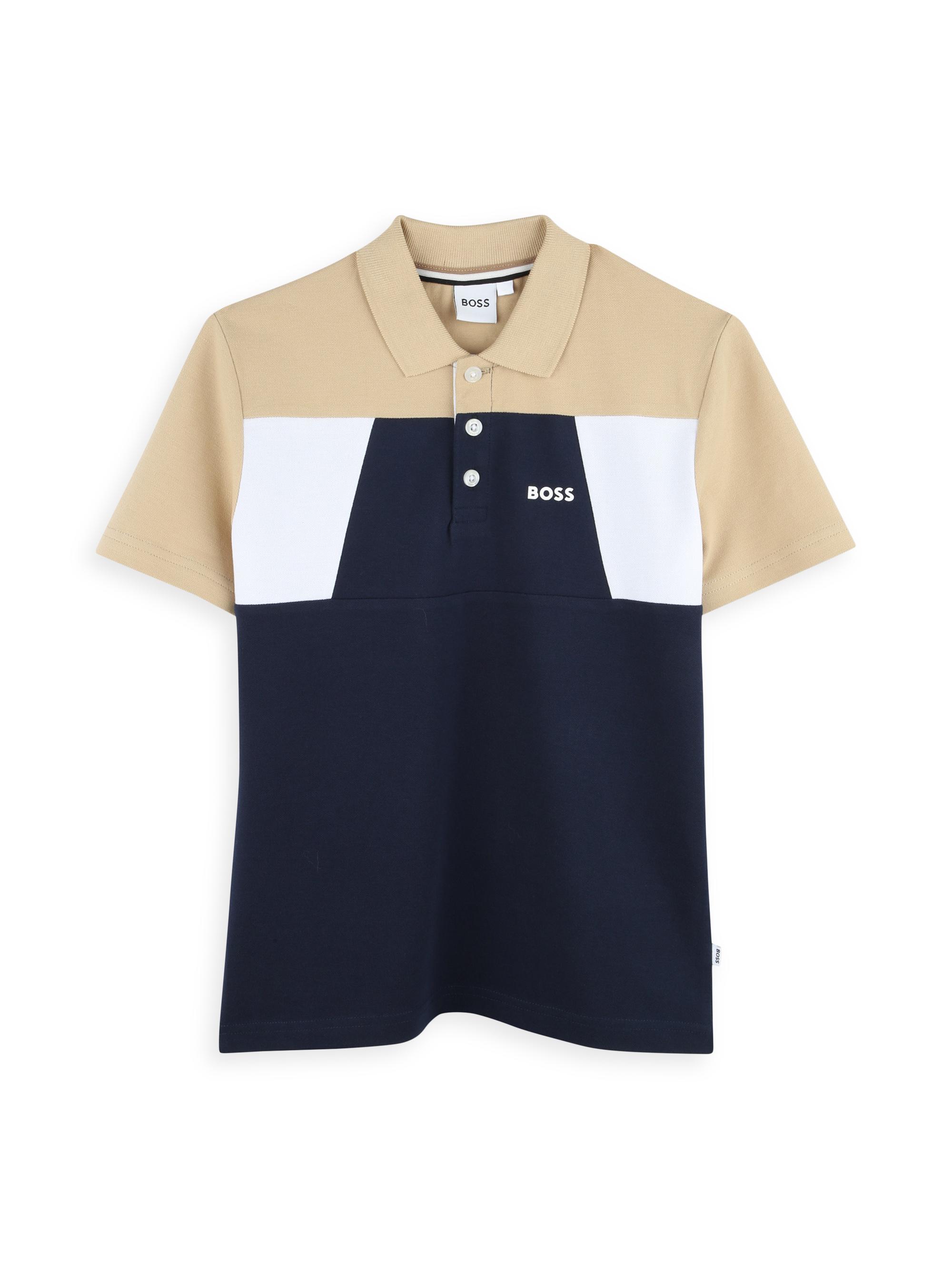BOSS Little Boy's & Boy's Colorblock Polo Shirt - Navy
