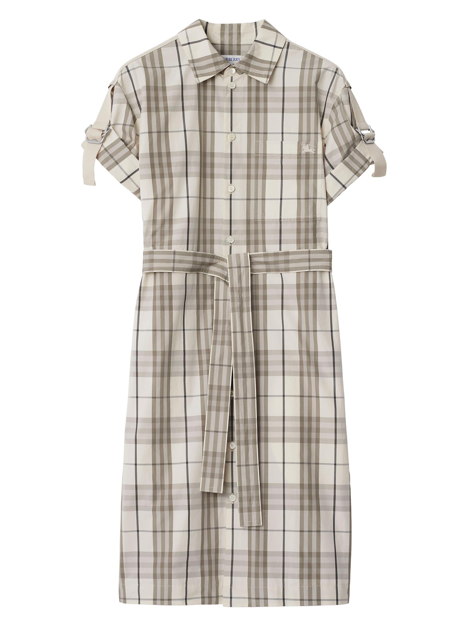 Burberry Women's Check Cotton Belted Shirtdress - Cotton Ip Check