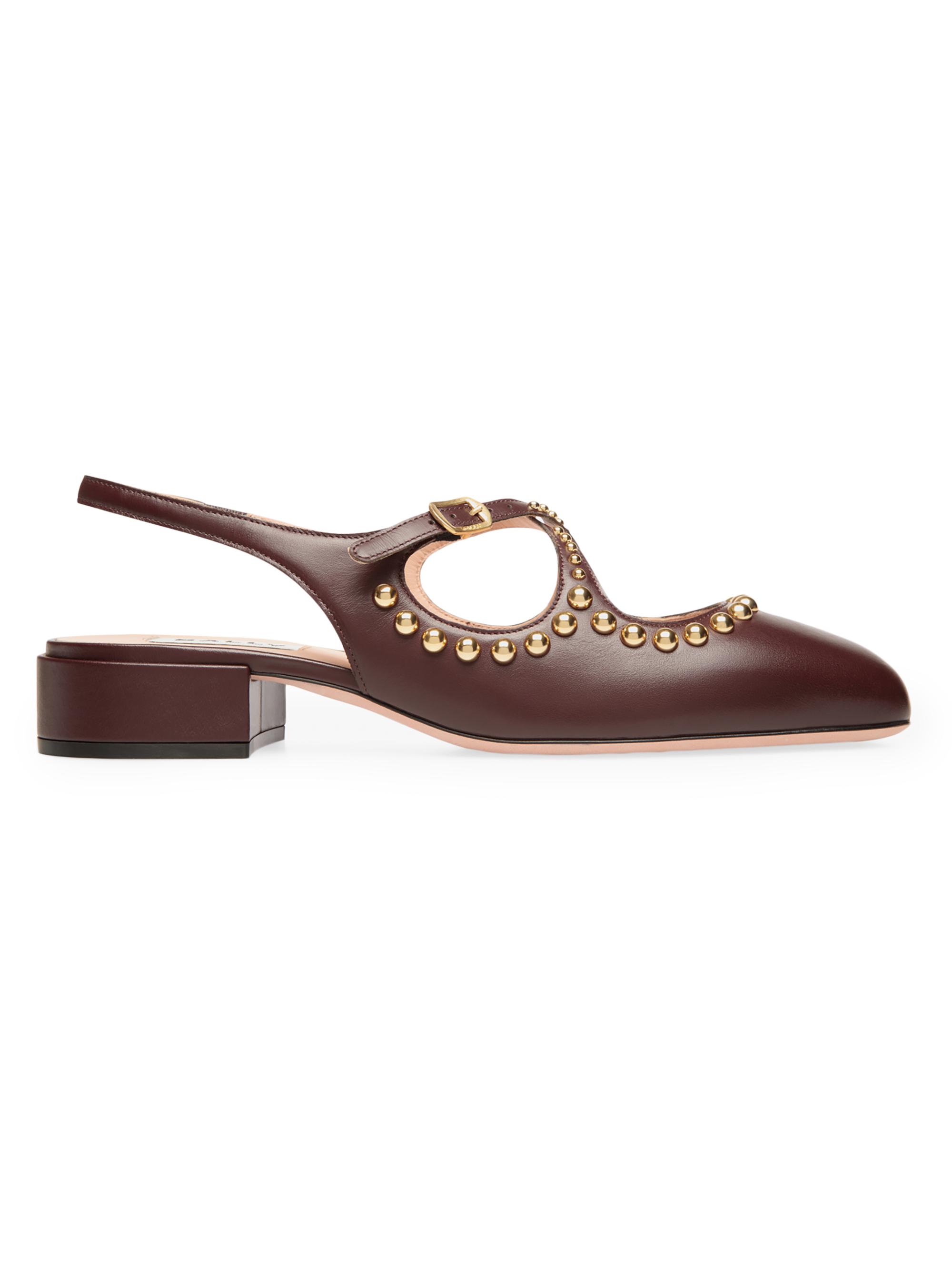 Bally Women's Blariska 30MM Studded Leather Slingback Pumps - Bitter