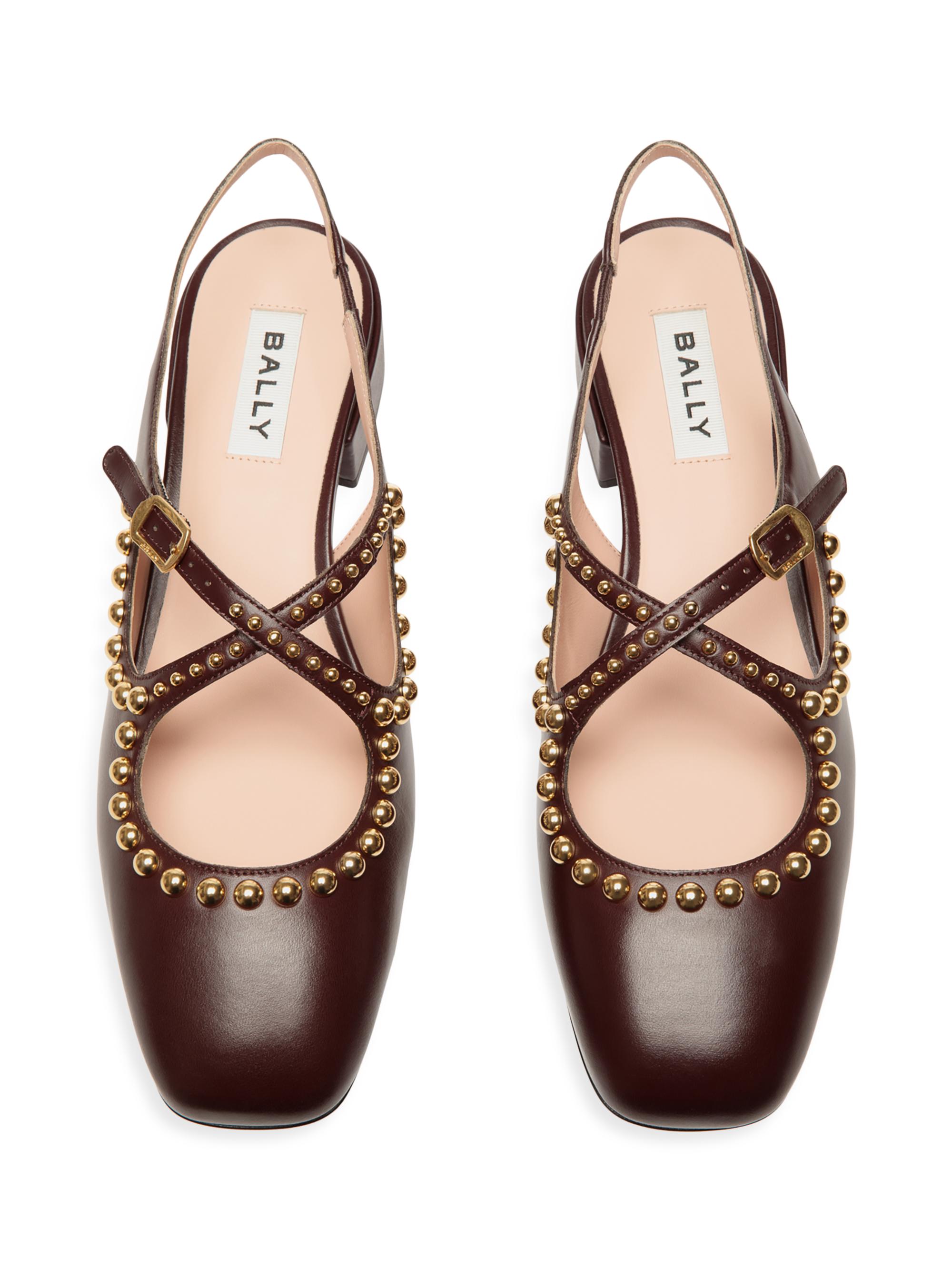 Bally Blariska 30MM Studded Leather Slingback Pumps | Saks Fifth