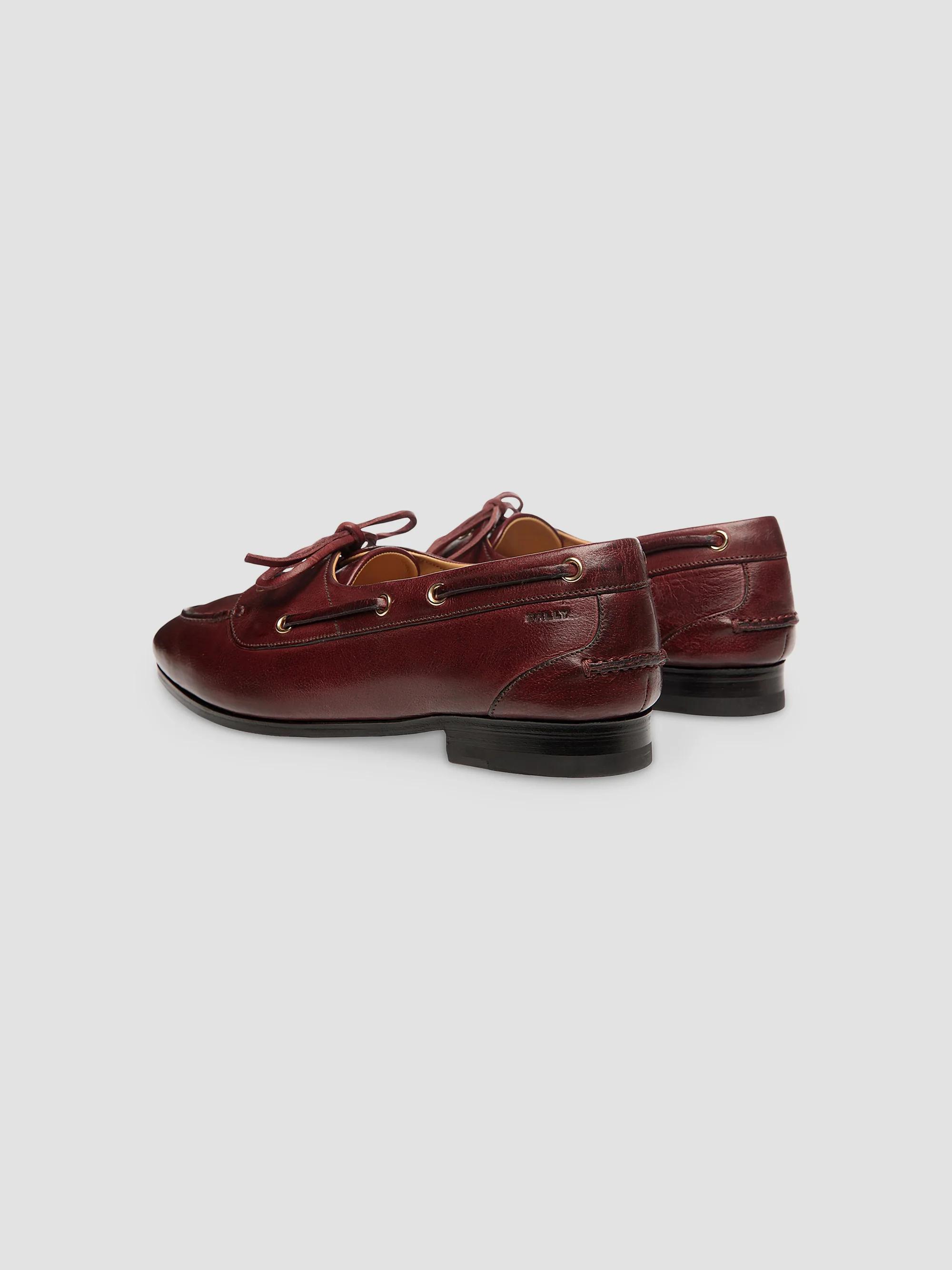 ? Bally Men’s Loafers Burgundy Italian Leather Vintage Italian Bally Leather Men main image 4