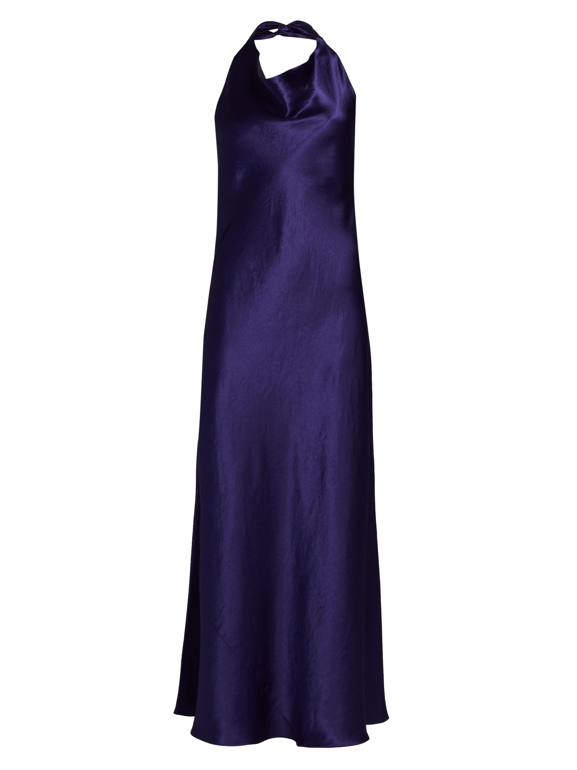Vince Women's Satin Cowlneck Maxi Dress - Deep Iris