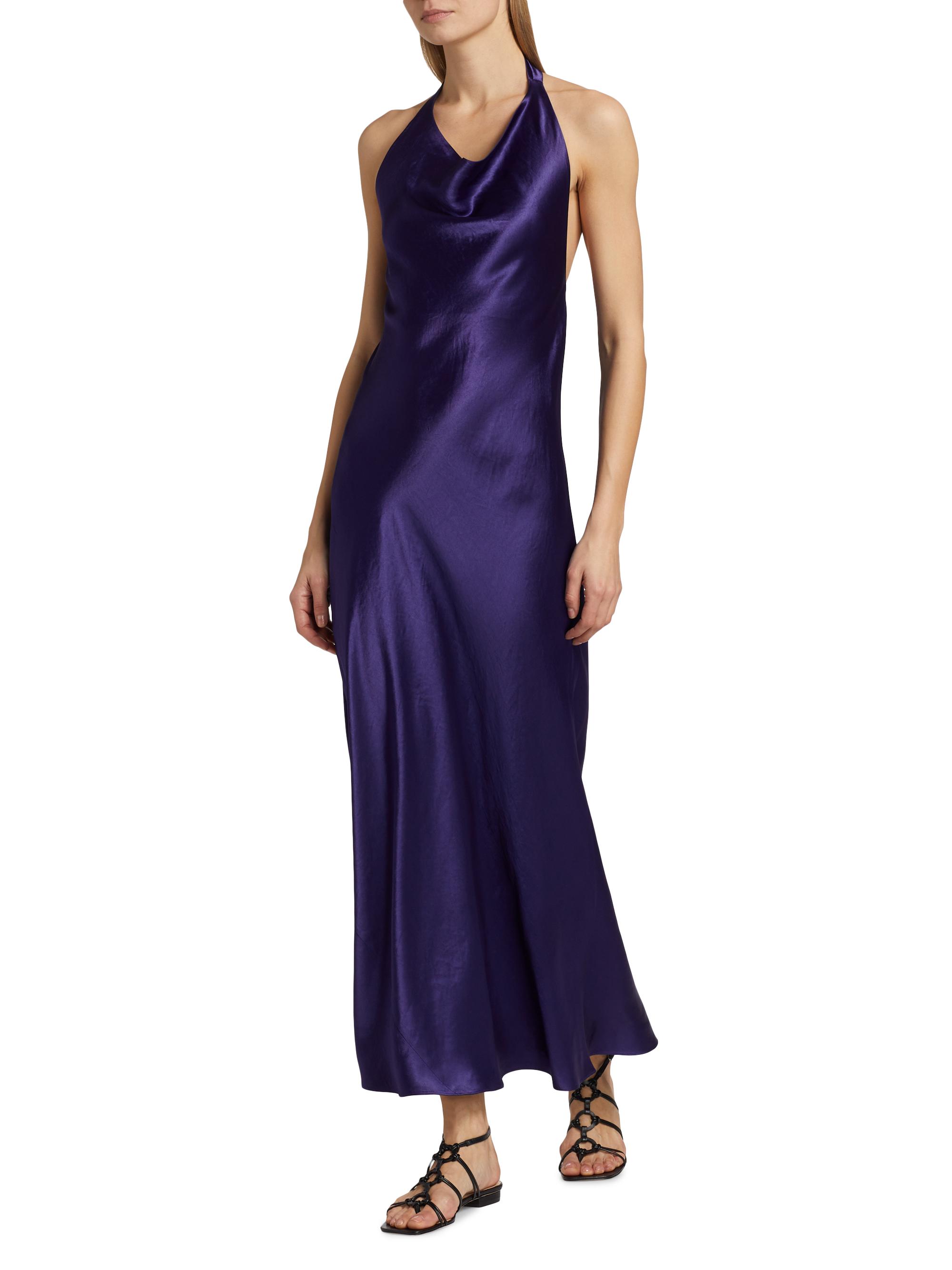 Vince Satin Cowlneck Maxi Dress | Saks Fifth Avenue