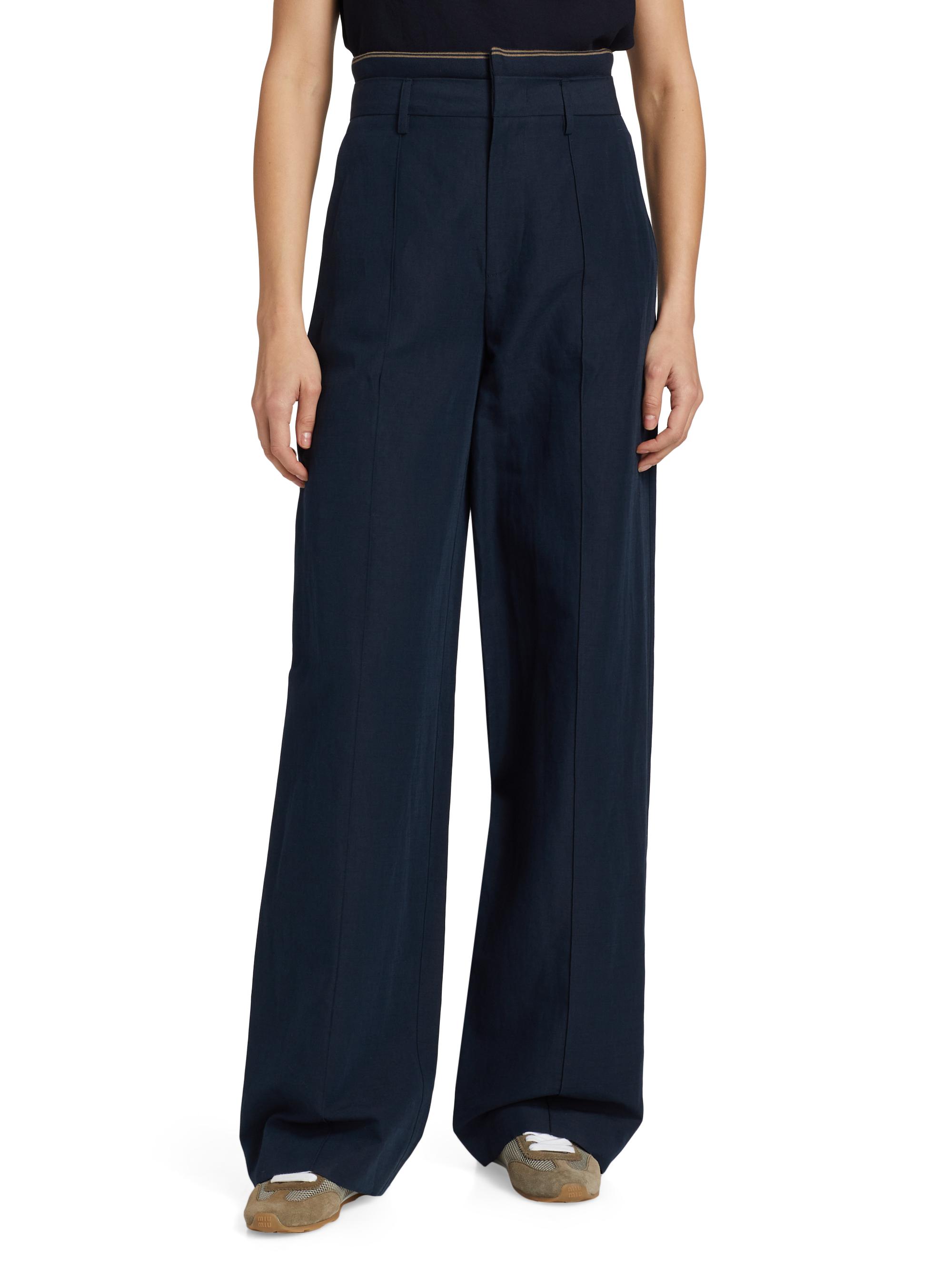 Vince Double-Waistband Wide-Leg Trousers | Saks Fifth Avenue