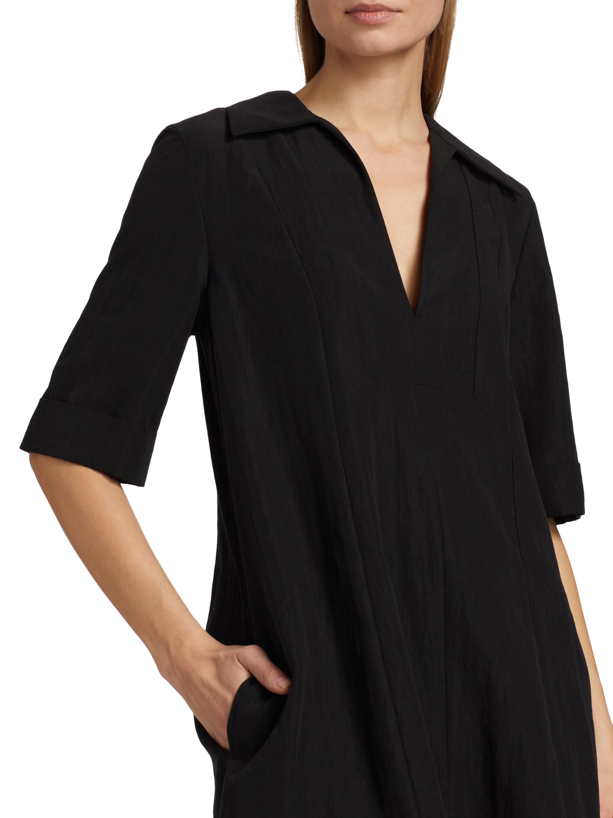 Vince Short-Sleeve A-Line Mini-Shirtdress | Saks Fifth Avenue
