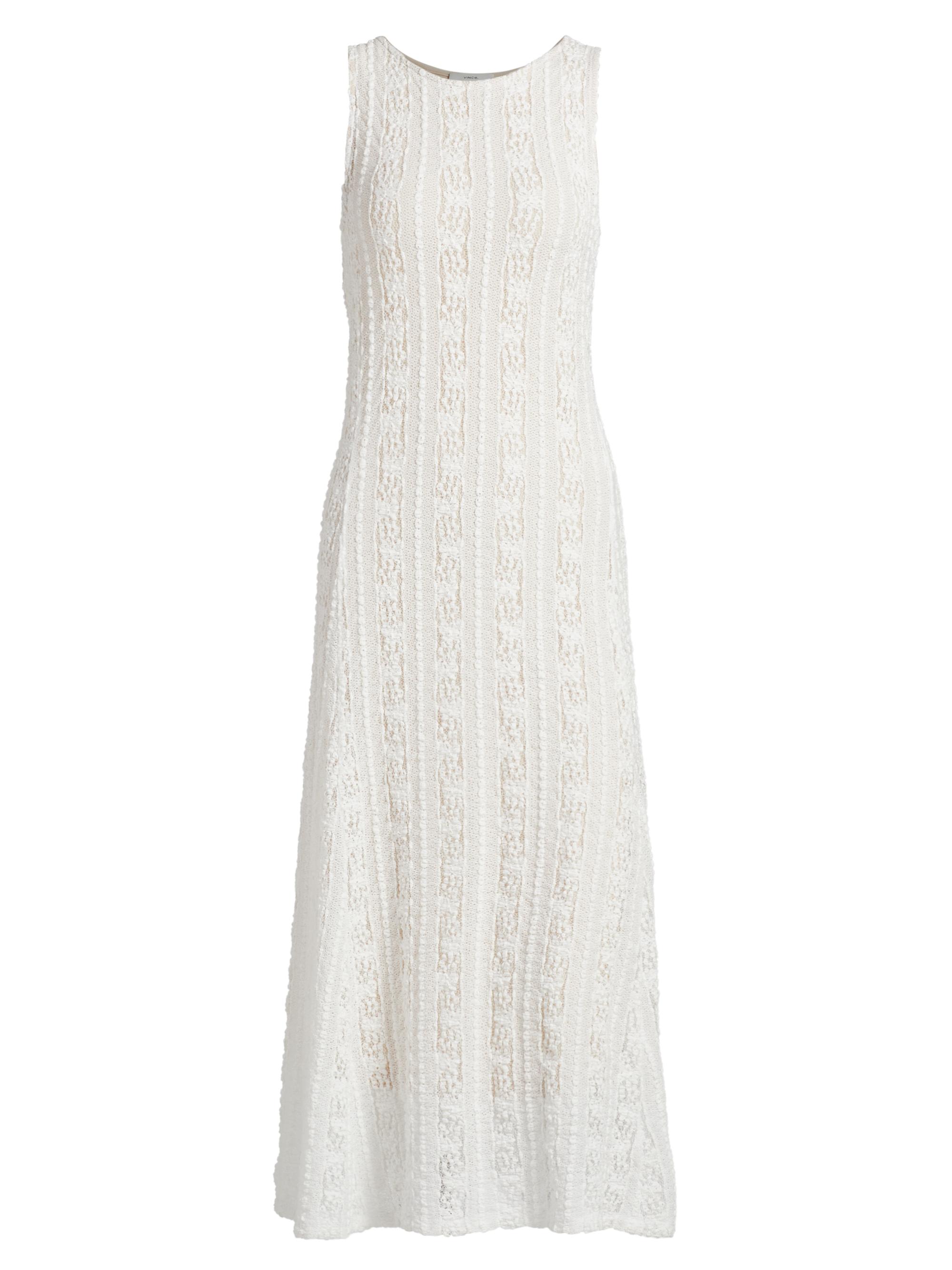 Vince Women's Lace Sleeveless Midi-Dress - Off White