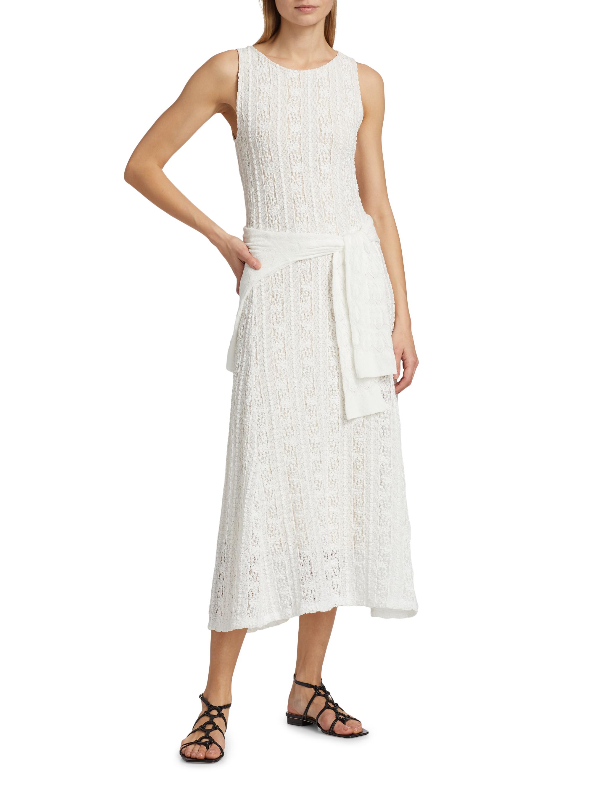 Vince Lace Sleeveless Midi-Dress | Saks Fifth Avenue