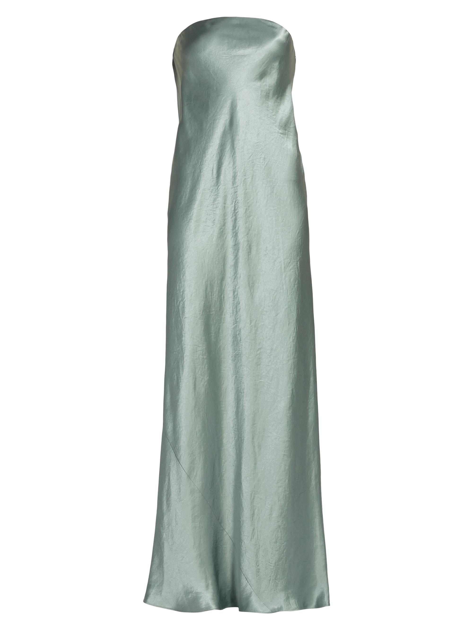 Vince Women's Satin Strapless Maxi Dress - Clay Sage