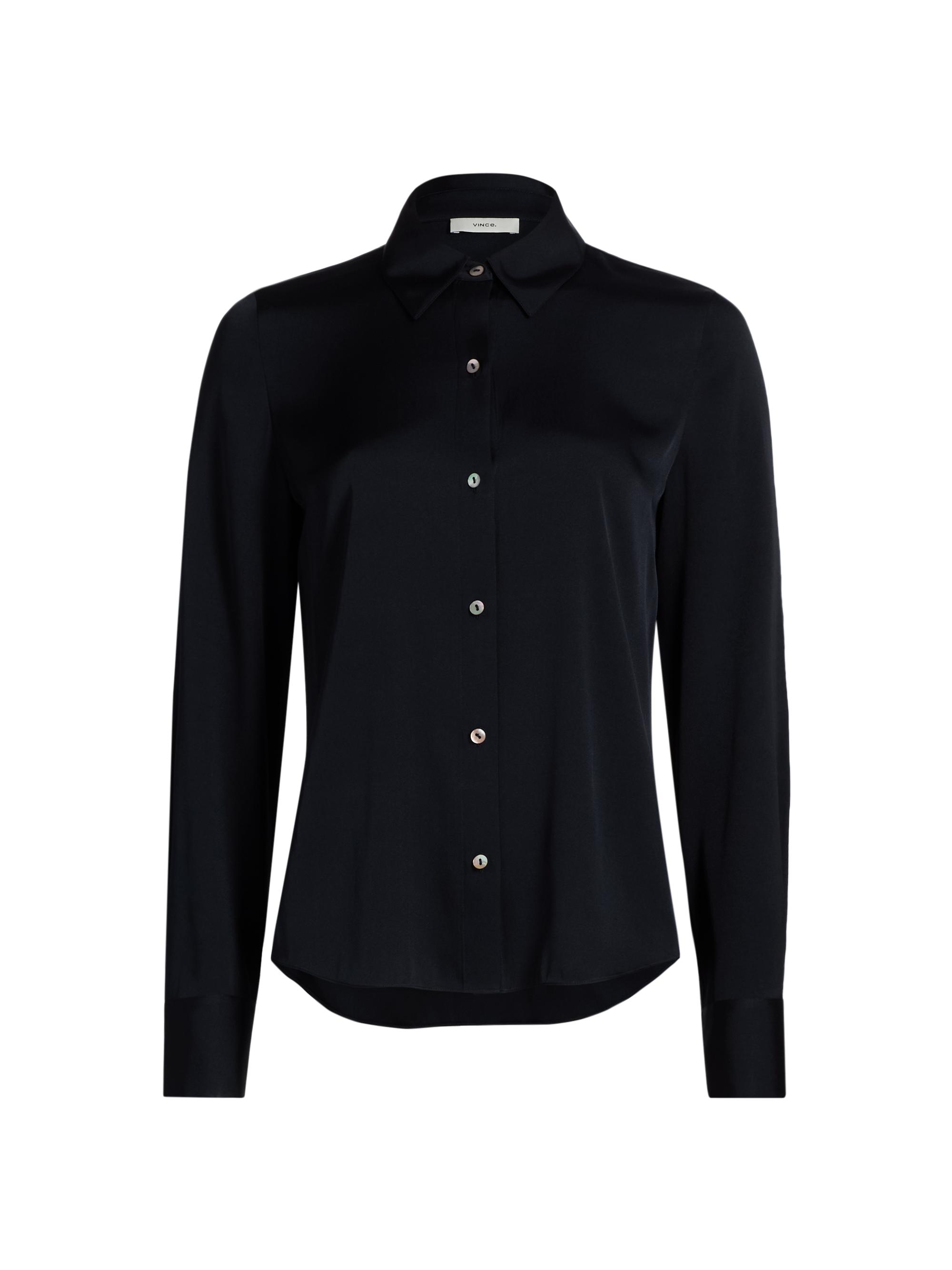 Vince Women's Slim-Fit Classic Shirt - Coastal Blue