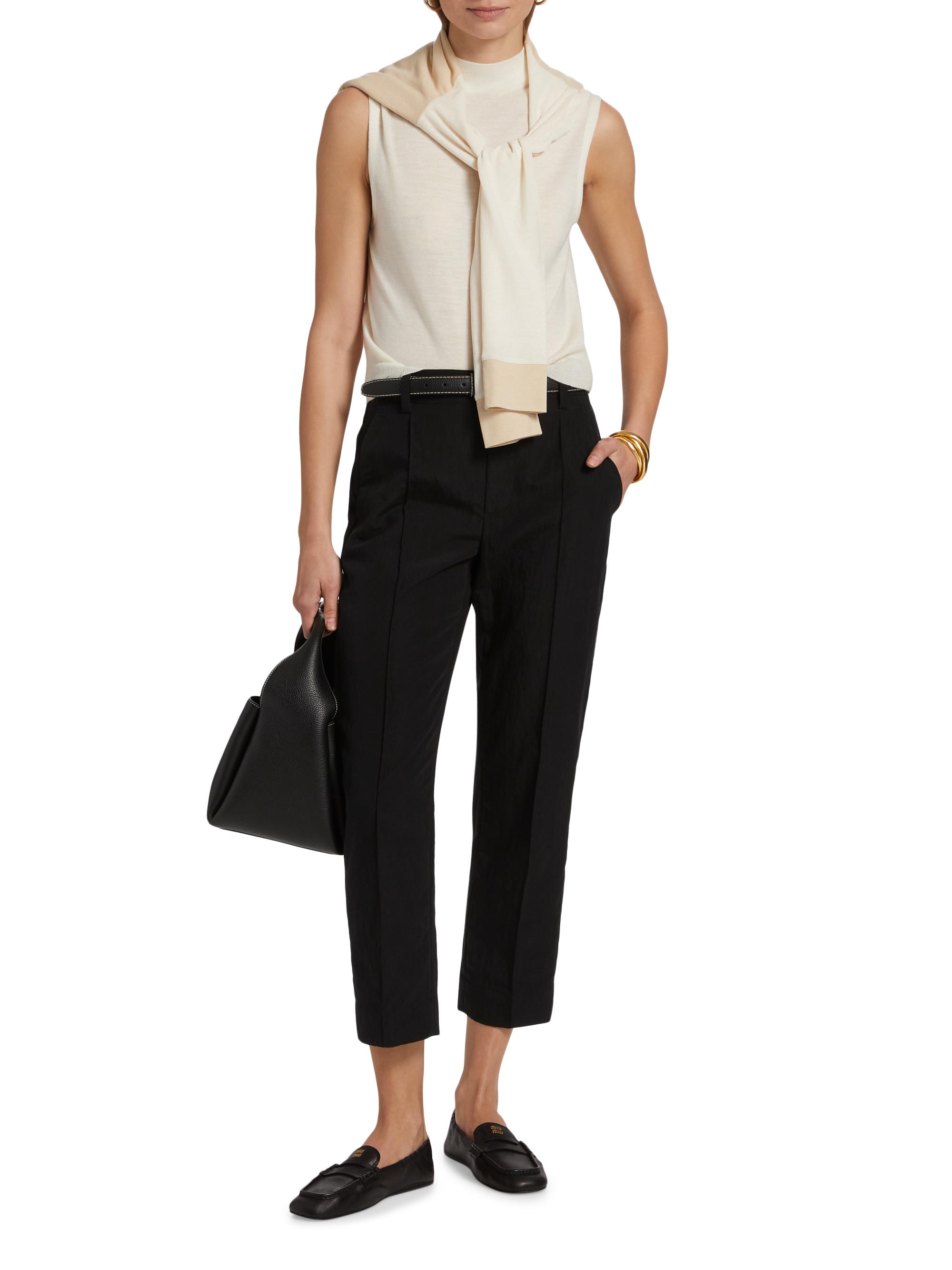 Vince Mock Turtleneck Sleeveless Sweater | Saks Fifth Avenue