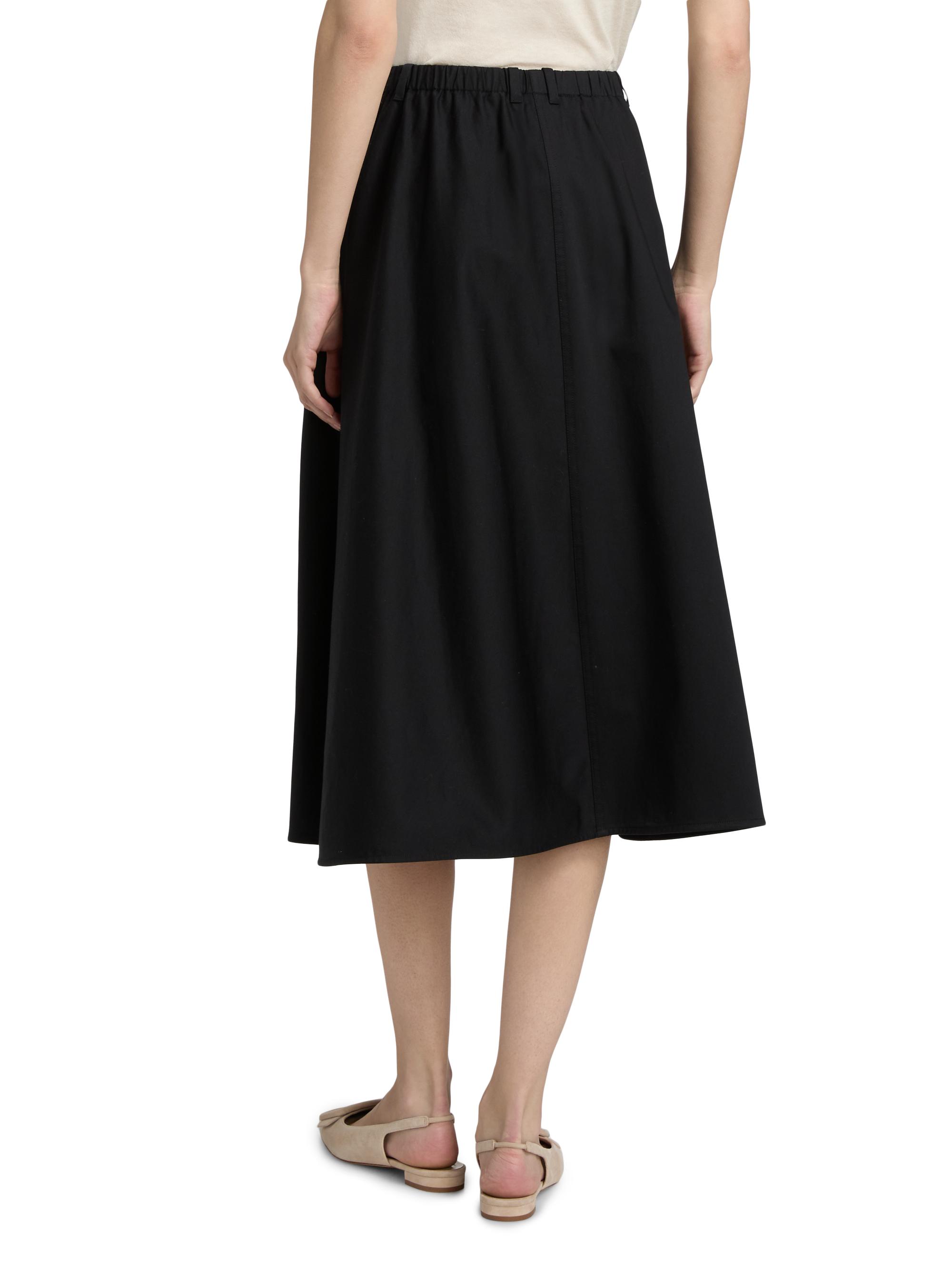 Vince Women's Pocket Full Cotton Midi-Skirt - Black | Thumbnail 5
