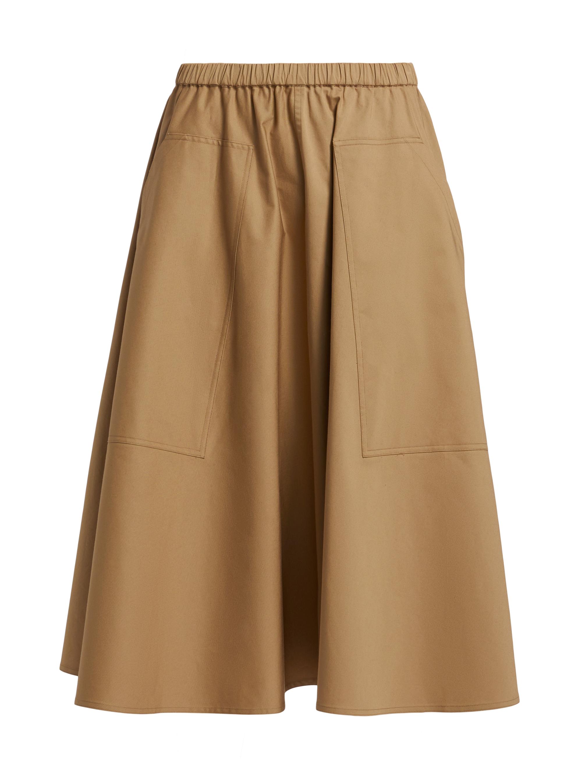 Vince Women's Pocket Full Cotton Midi-Skirt - Dark Barley