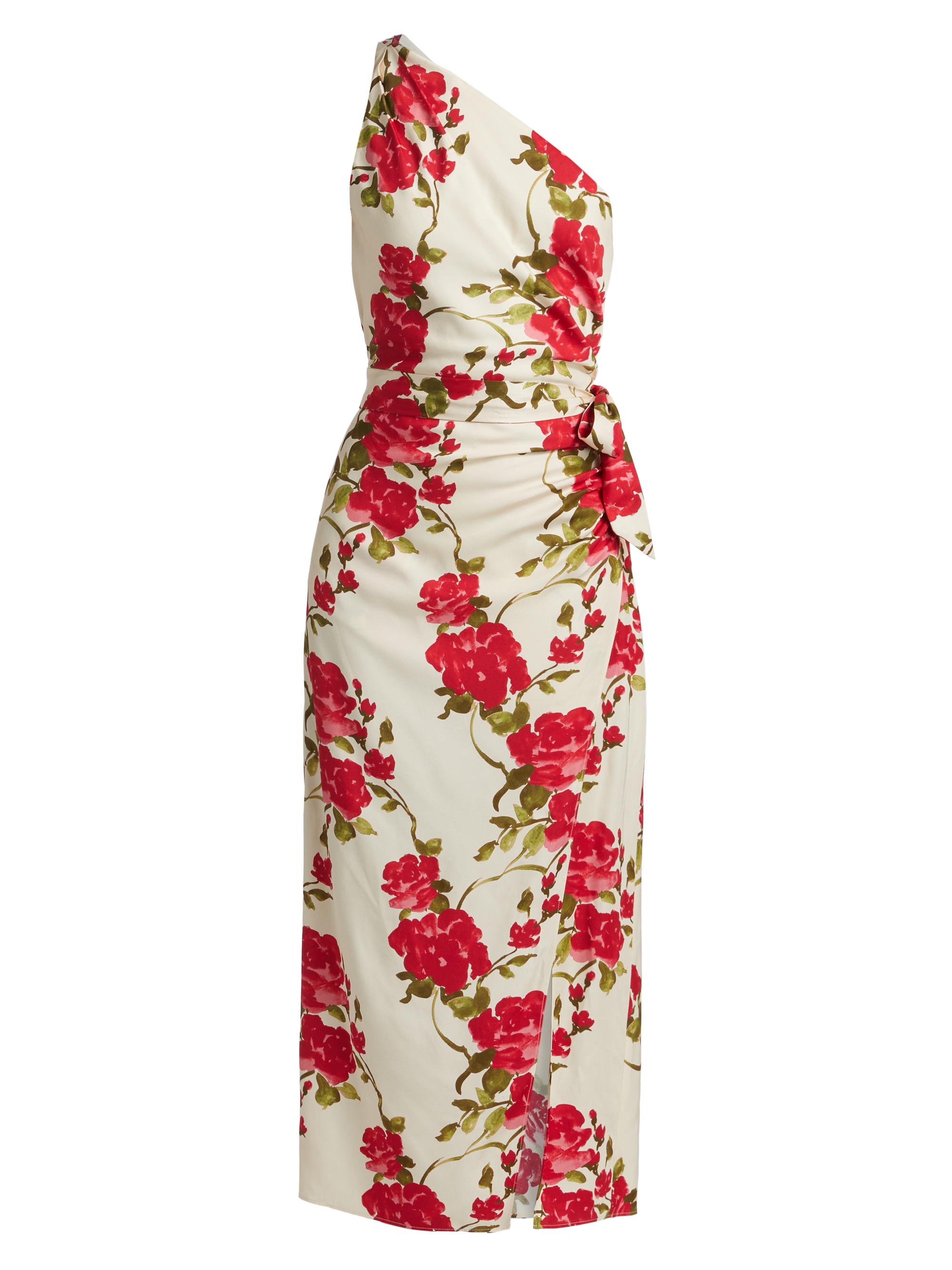 Cami NYC Women's Nanu One-Shoulder Maxi Dress - Campari Watercolor