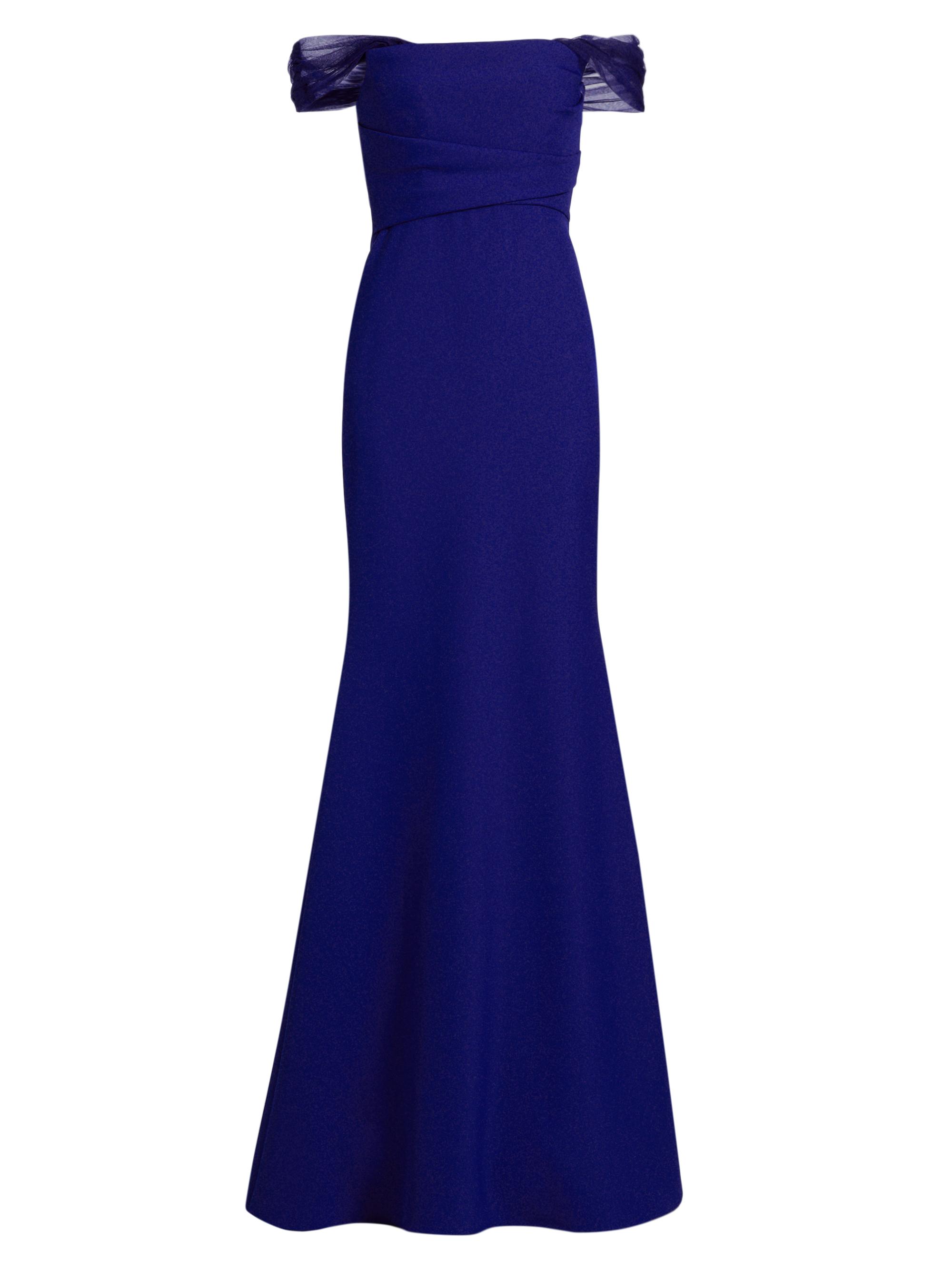 Stretch-Crepe Trumpet Gown