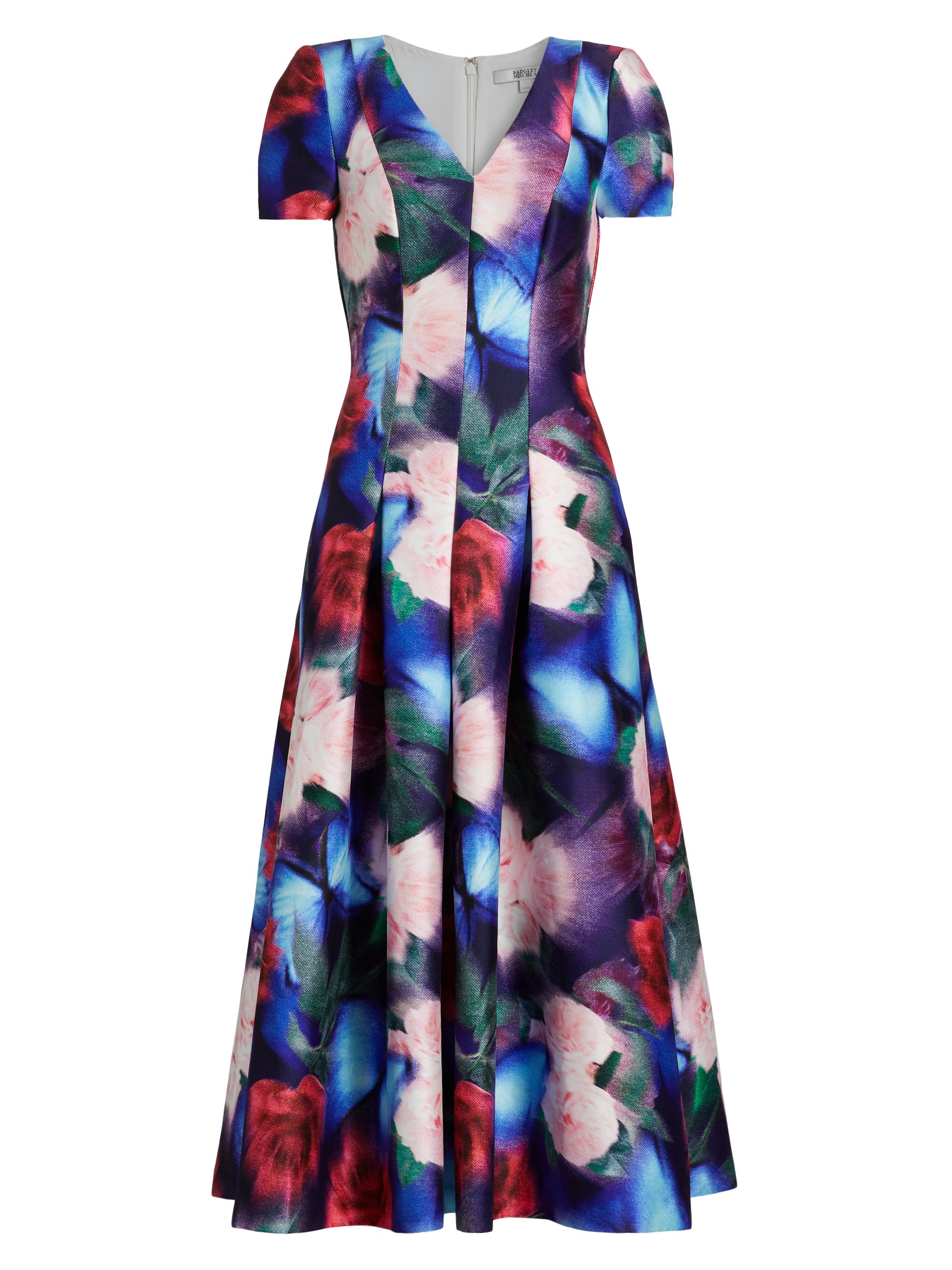 Badgley Mischka Women's Floral Fit & Flare Cocktail Dress - Navy Multi