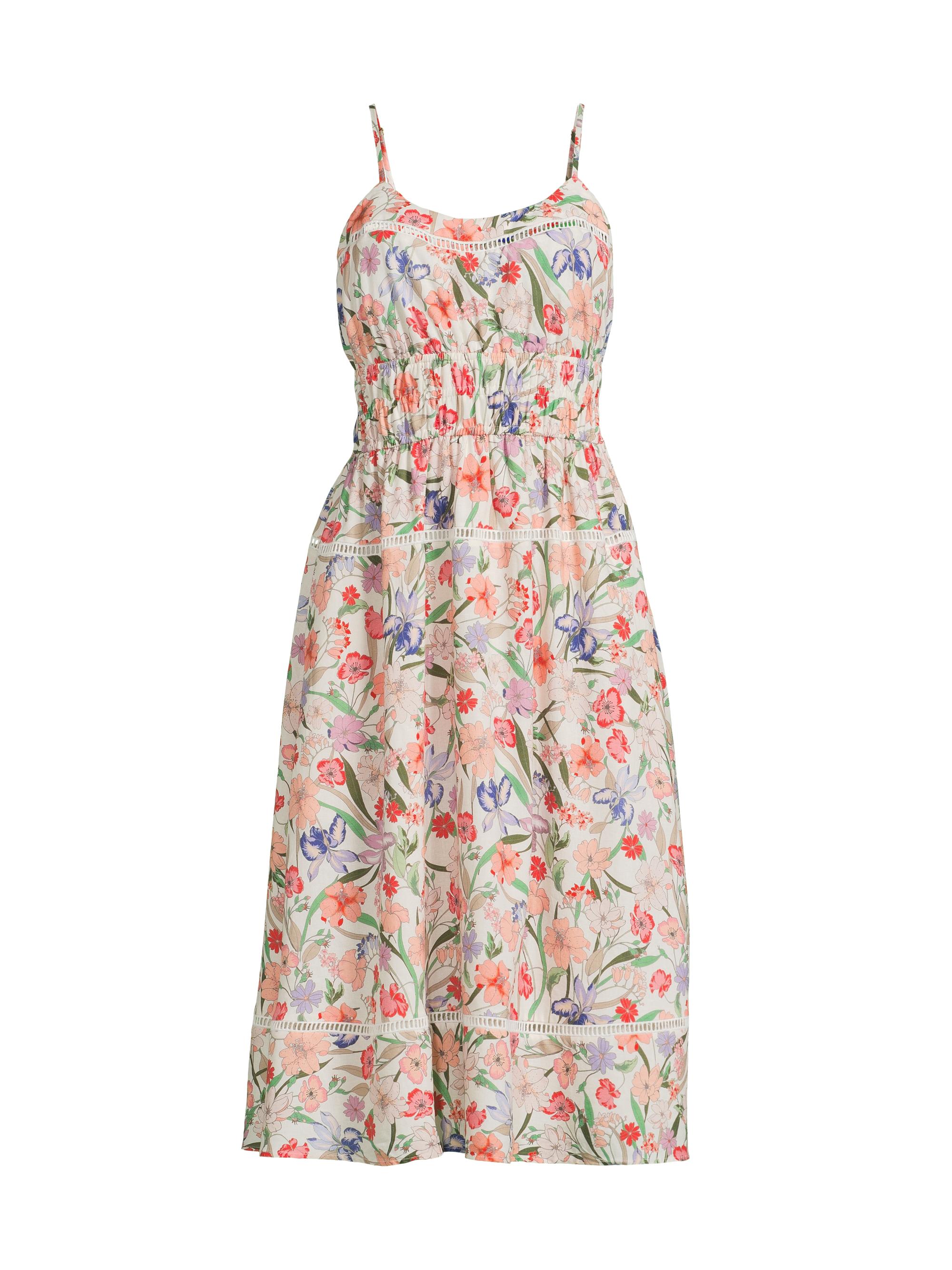 Hutch Women's Haisley Floral Ladder-Trim Dress - White Multi Tropical Garden