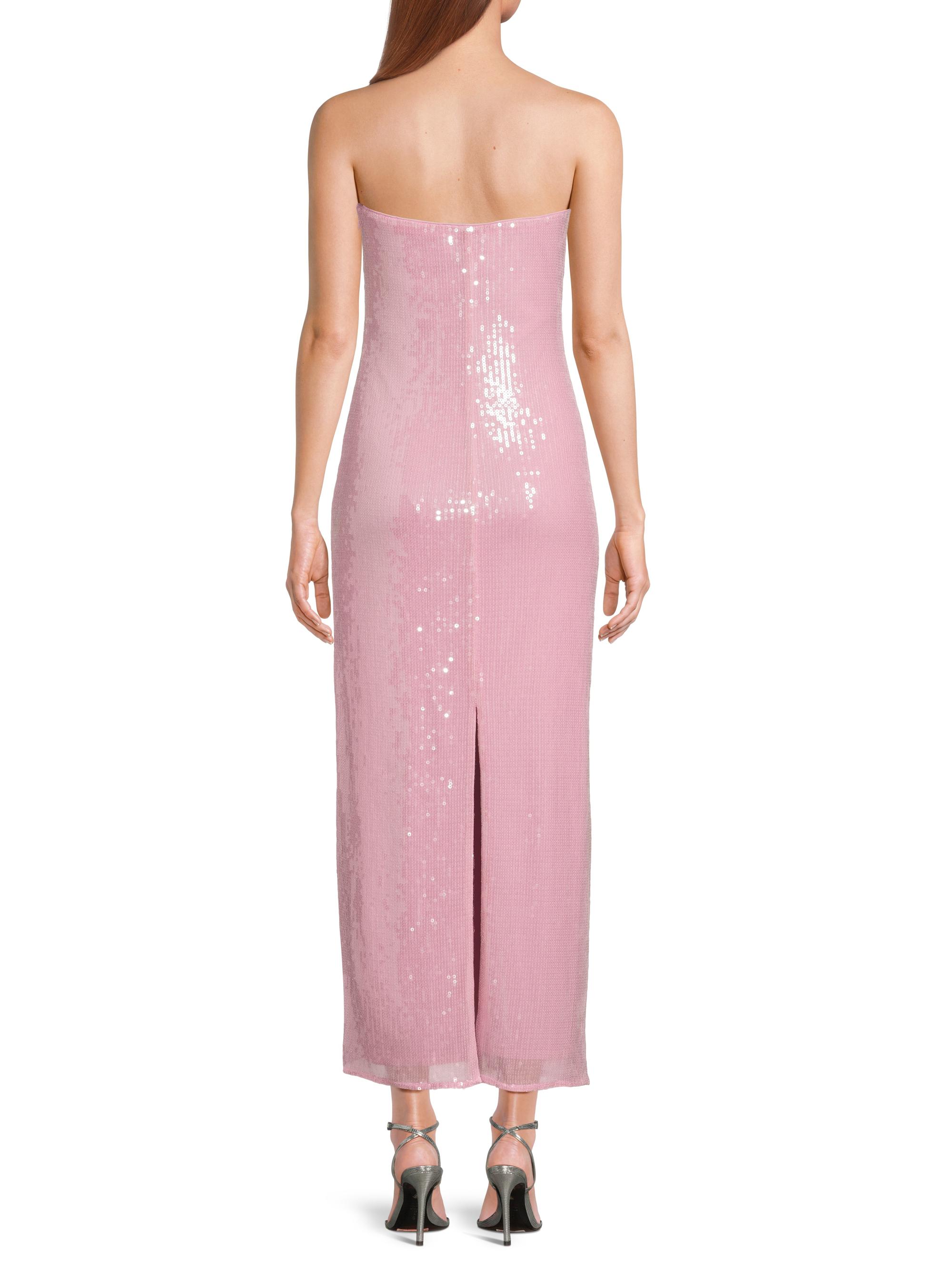 hutch strapless sequin column midi dress Anthropologie Hutch Strapless Sequin Column Dress