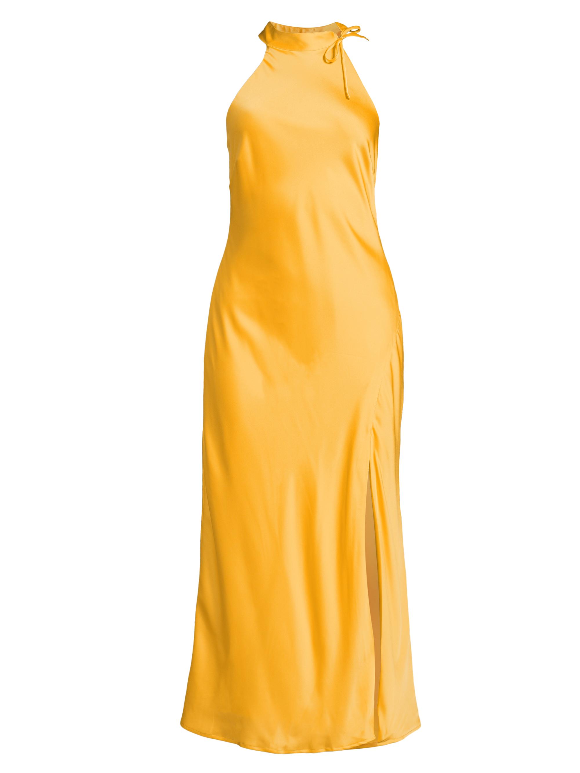 Hutch Mari Stretch-Satin Halterneck Midi-Dress | Saks Fifth Avenue